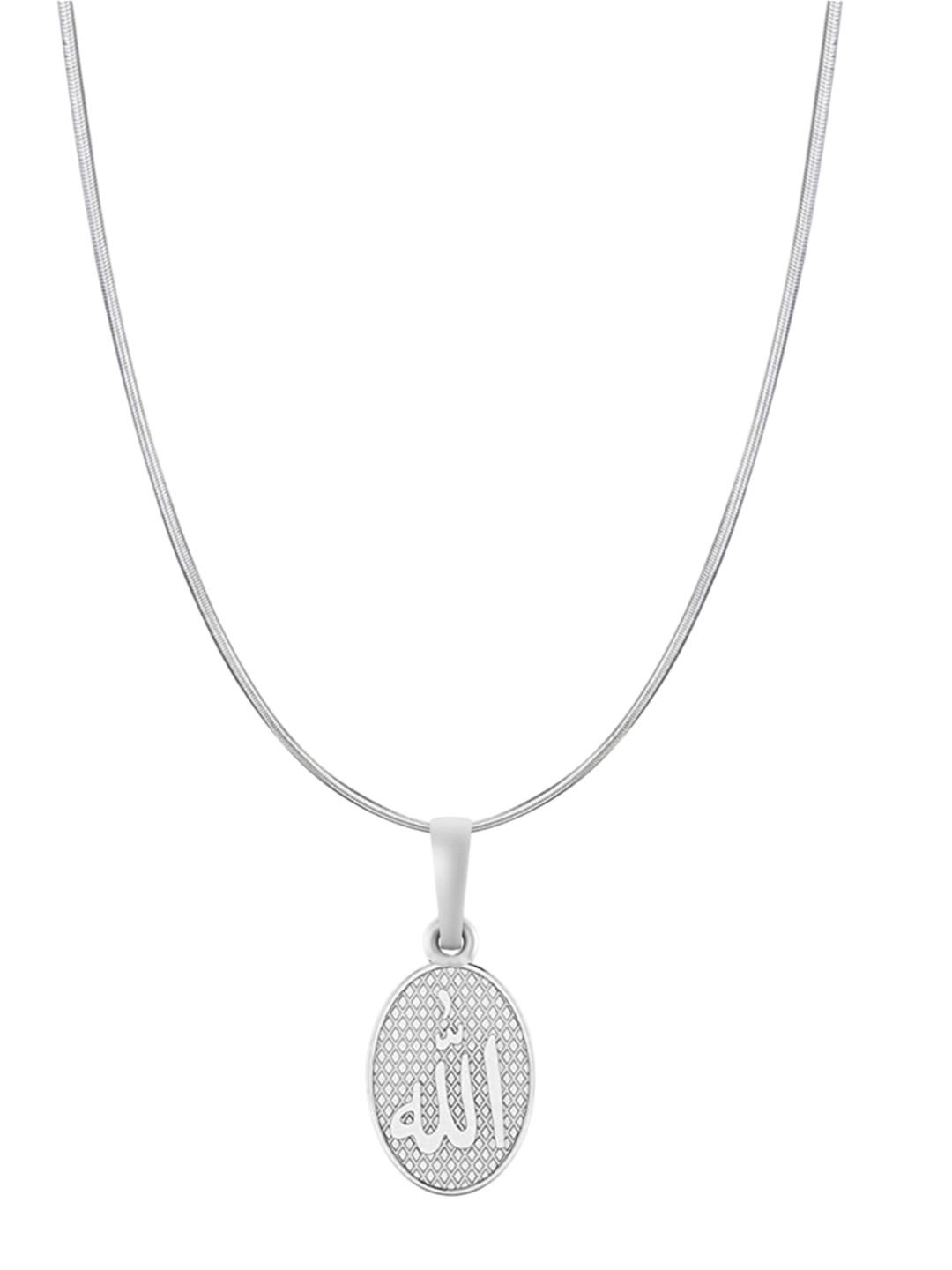 Metronaut Men 925 Sterling Silver Allah Pendants With Chains