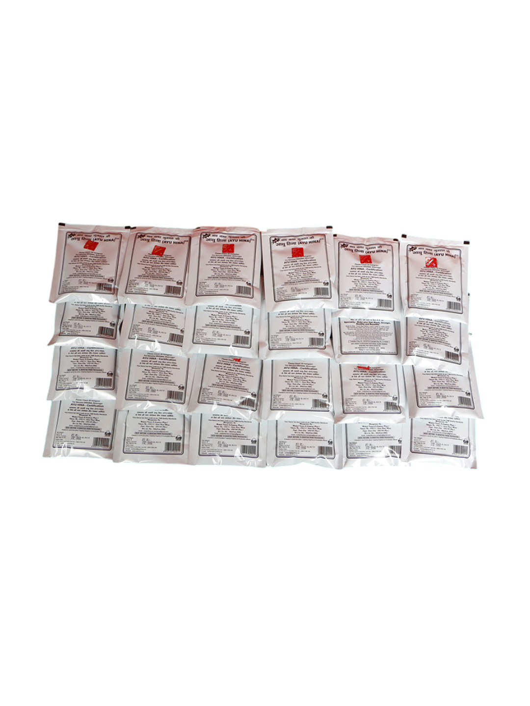 AYU HINA Set Of 24 Henna Powder Hair Color - 45 g Each - Natural Black