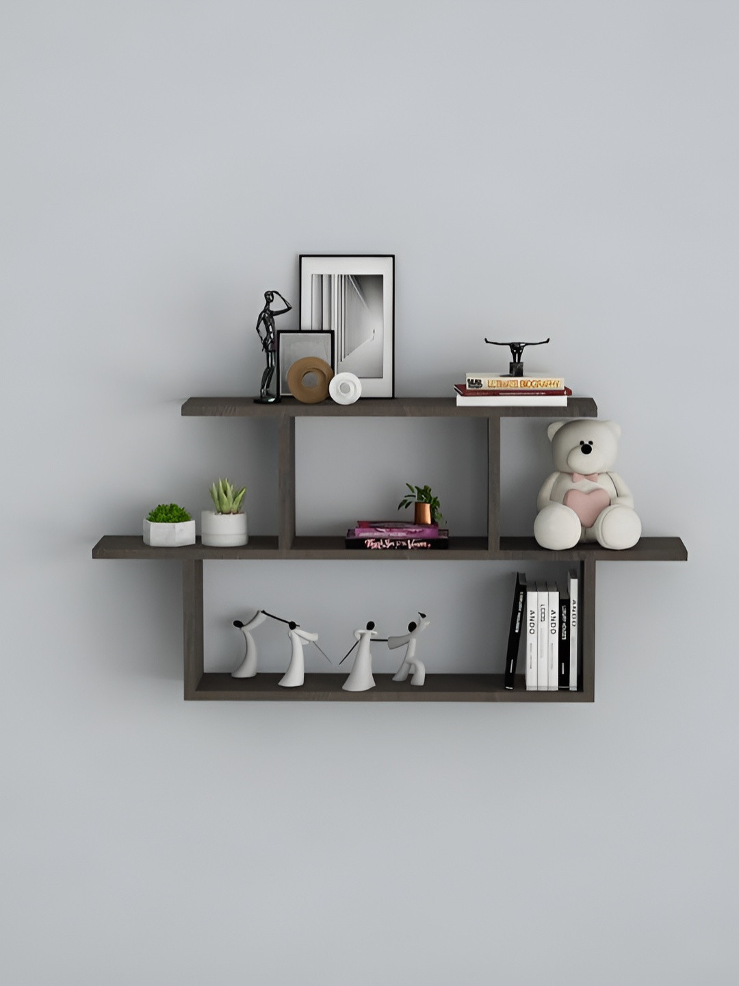 SIVOM Brown Multipurpose Modular Wall Shelf