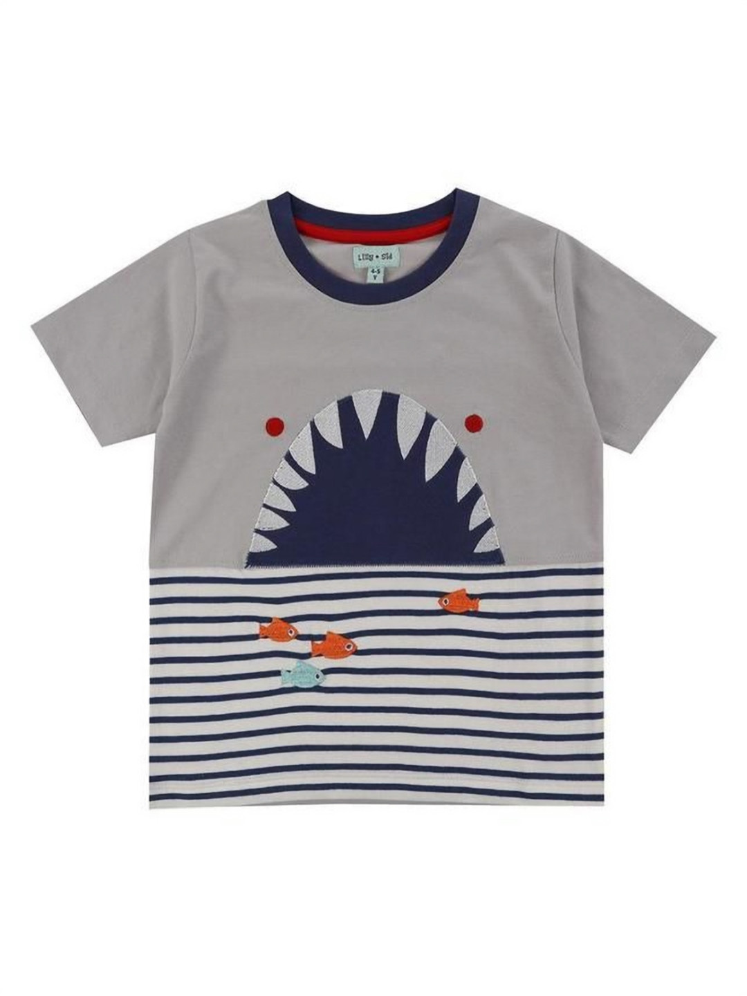 Lilly and Sid Boys Typography Printed Organic Cotton Pockets T-shirt