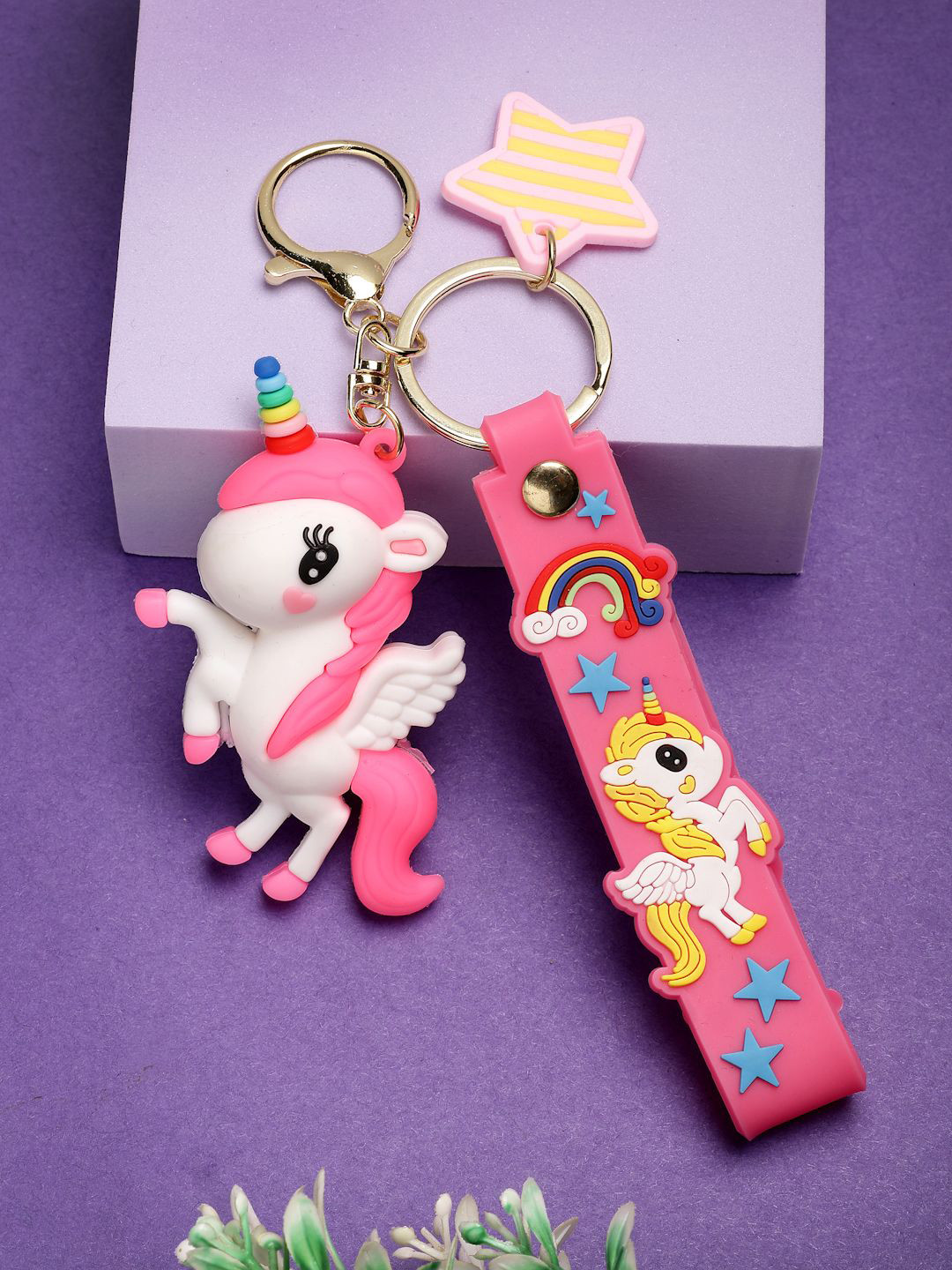 Shine N Sober Stylish Unicorn Keychain