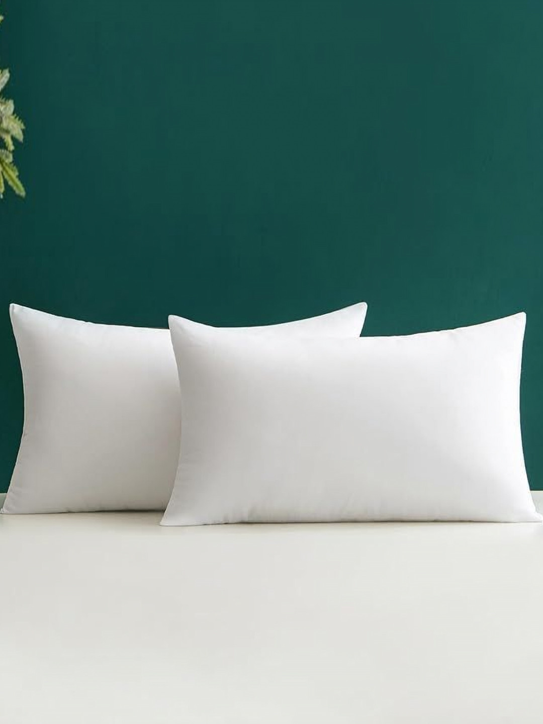 MORADO 2-Pcs White 100% Cotton Rectangular Soft Breathable Cushions