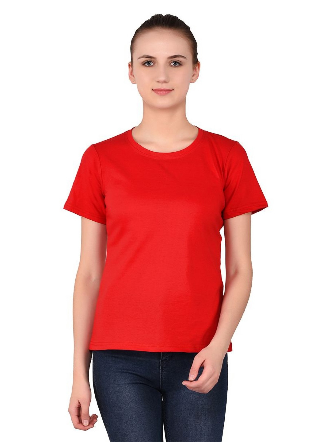 Blisstone Women Red Regular Fit T-shirt