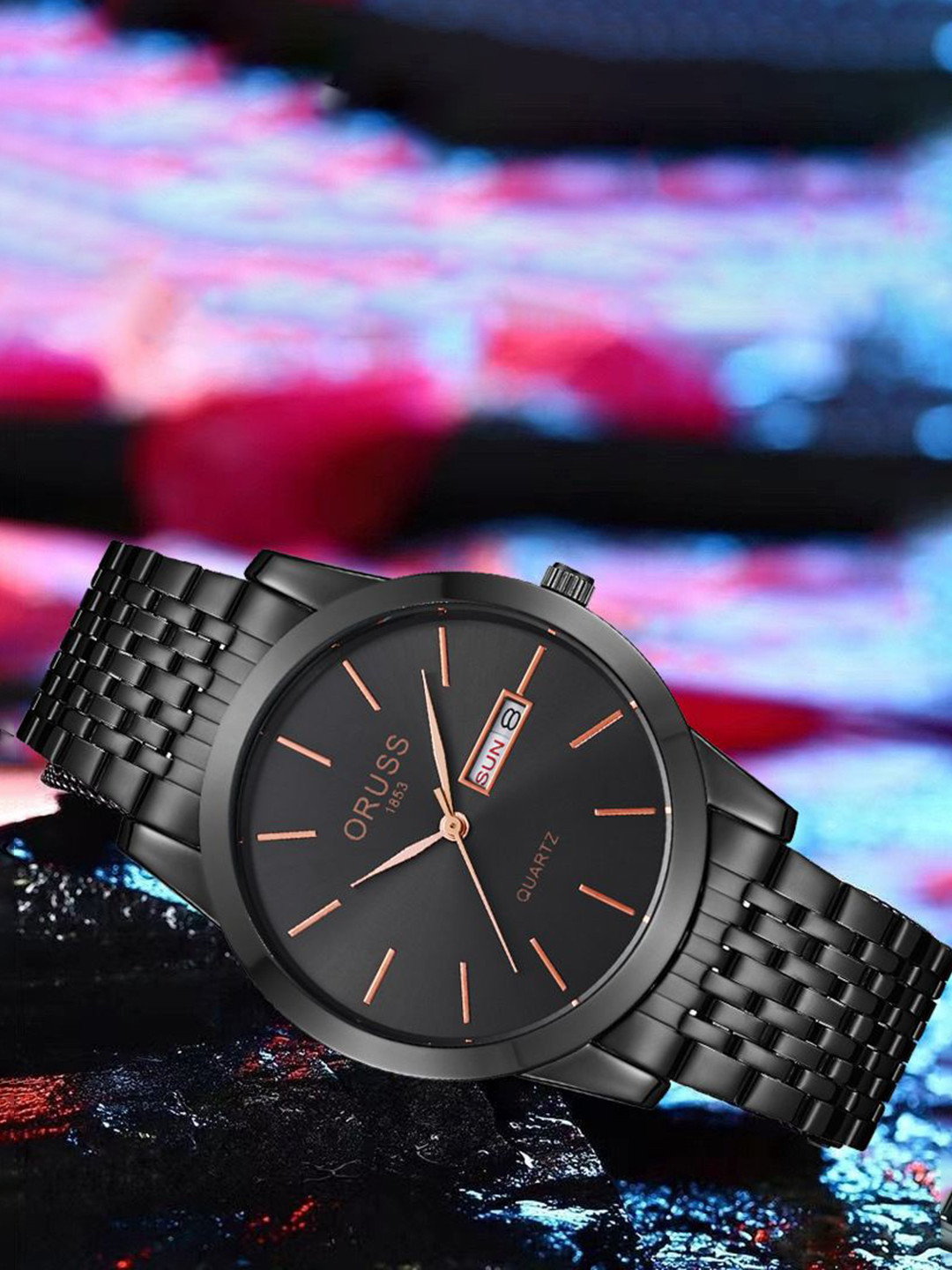 ORUSS Men Dial & Stainless Steel Straps Analogue Watch IHHEBIGIJACE