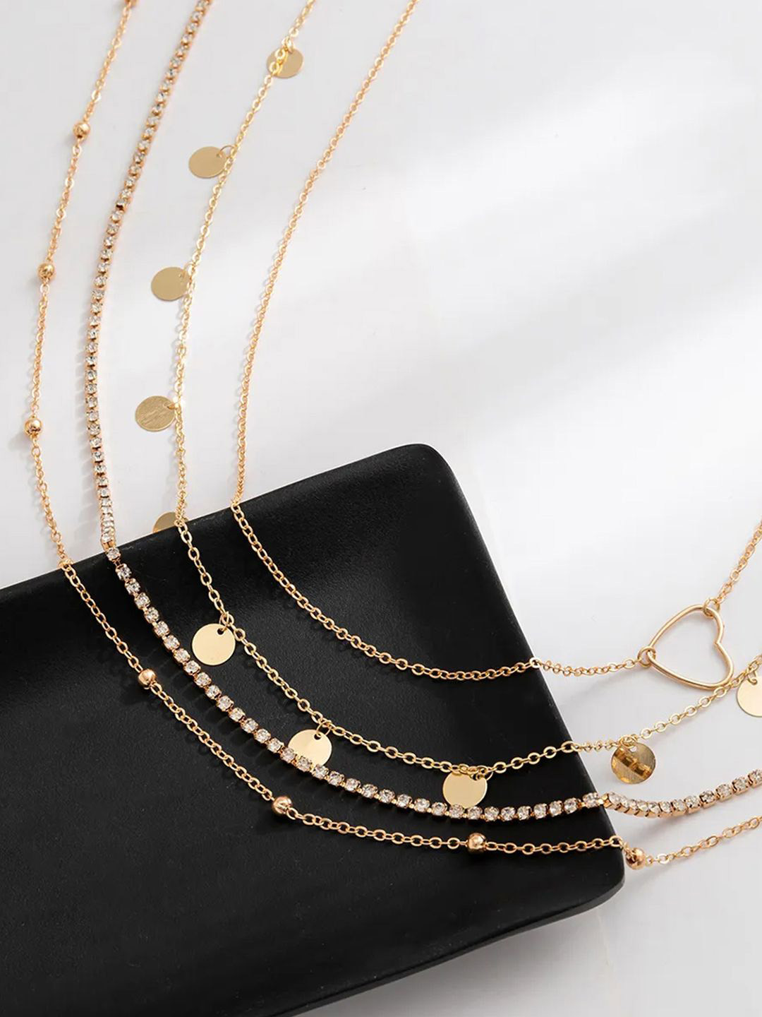 Peora Gold Plated Multi Layer Waist Chain