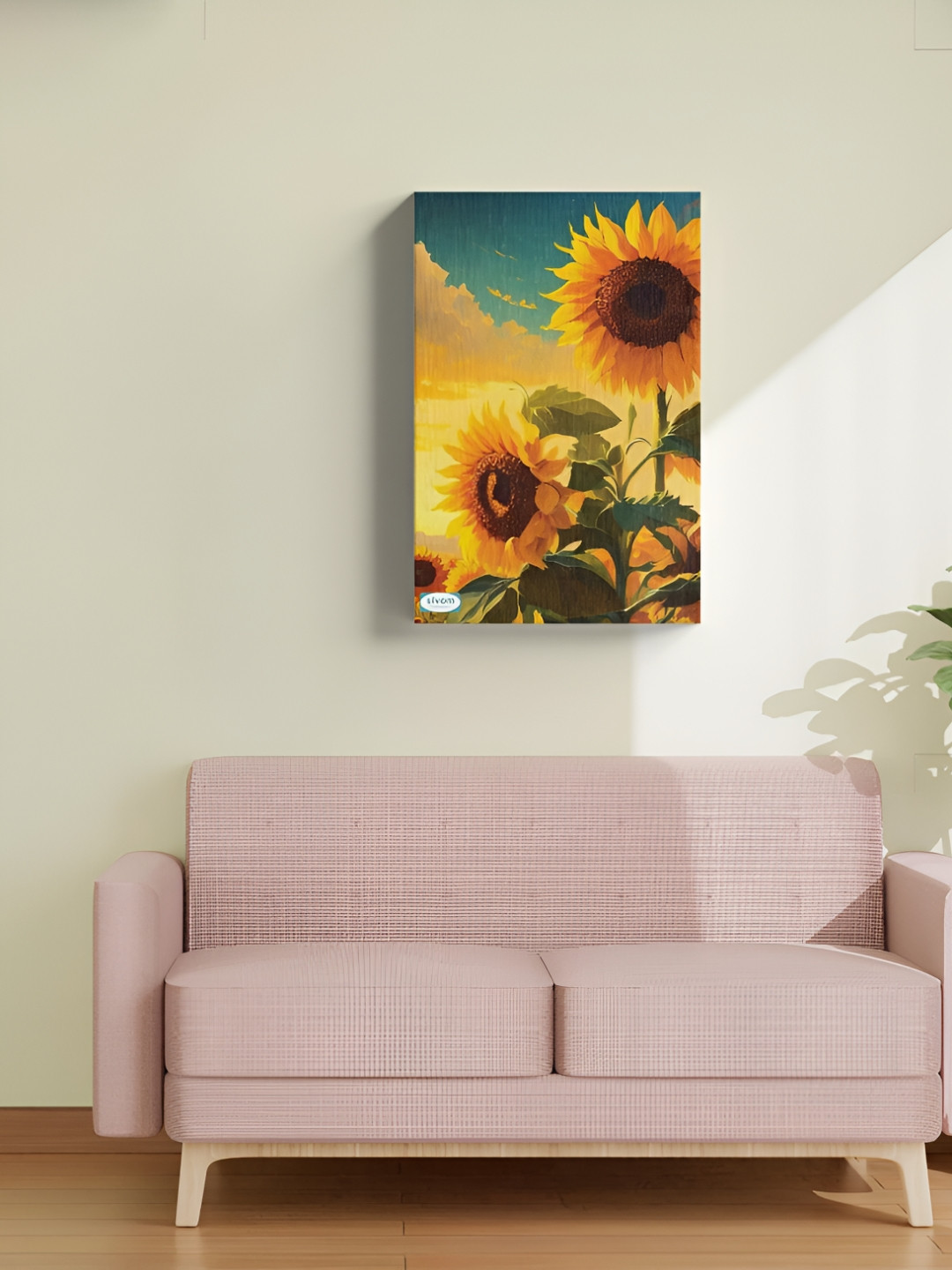 SIVOM Blue & Yellow Sunflower Canvas Painting Wall Art