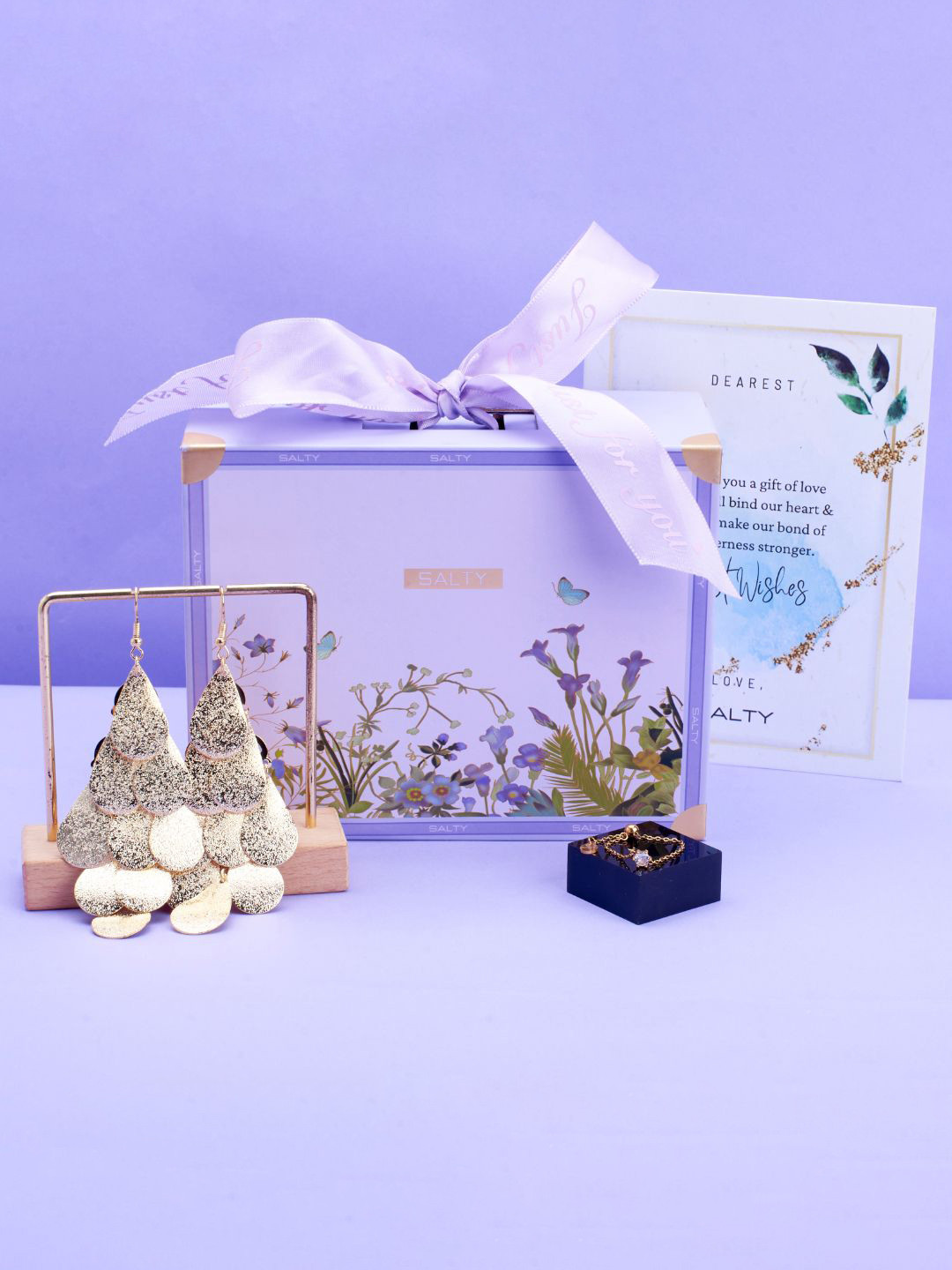 SALTY Glimmer & Glam Jewelry Box For Birthday, Anniversary Gifts for Wife Sister & Mother