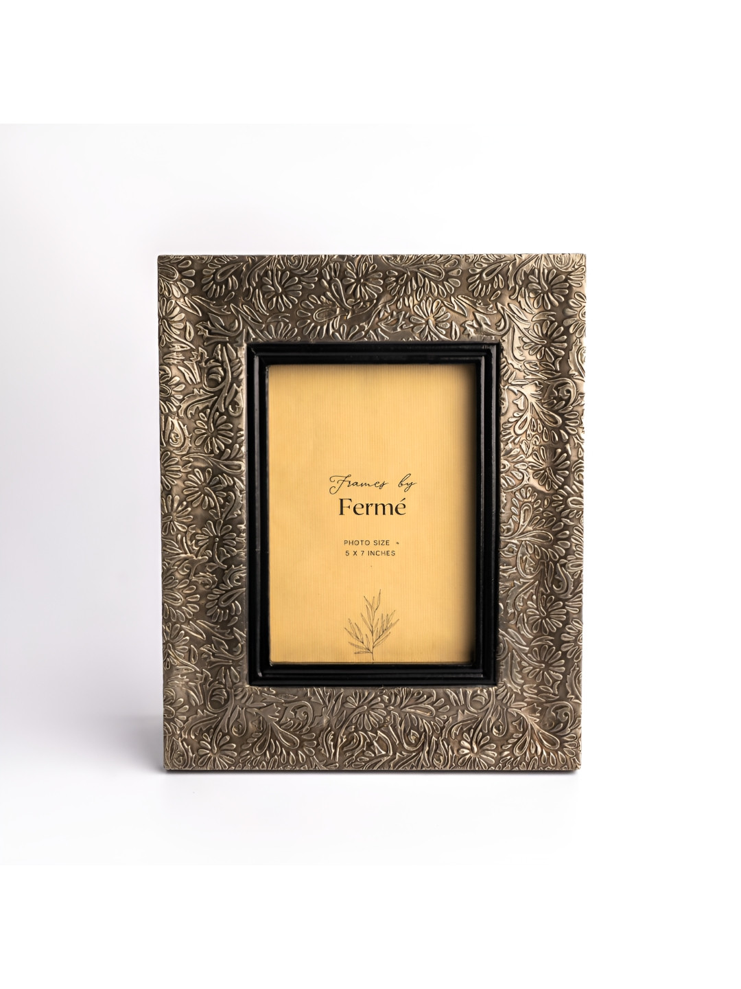 Ferme Silver-Toned & Brown Metal Wall Photo Frame