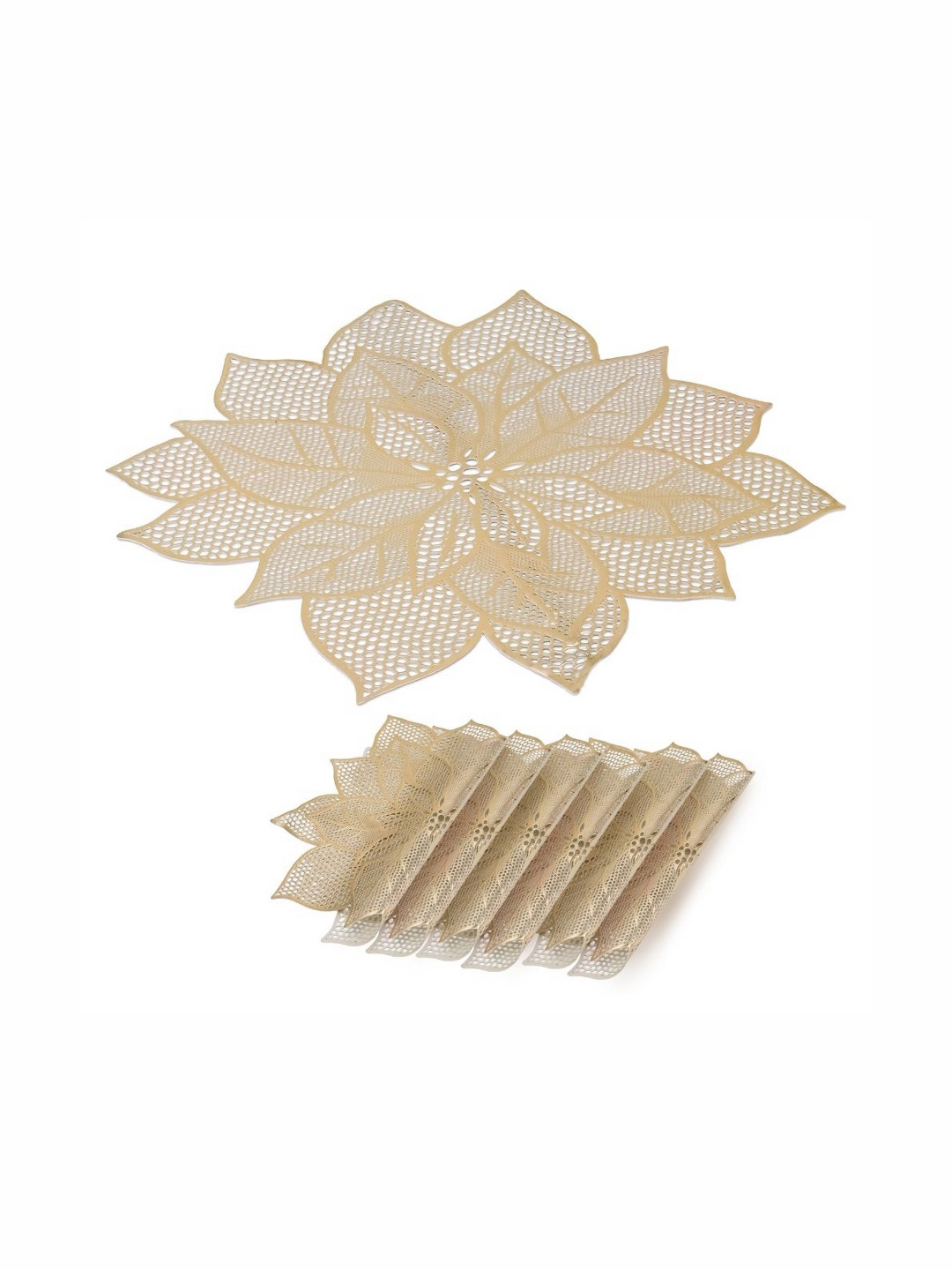 Star Weaves Set Of 6 Flower Design Table Placemats