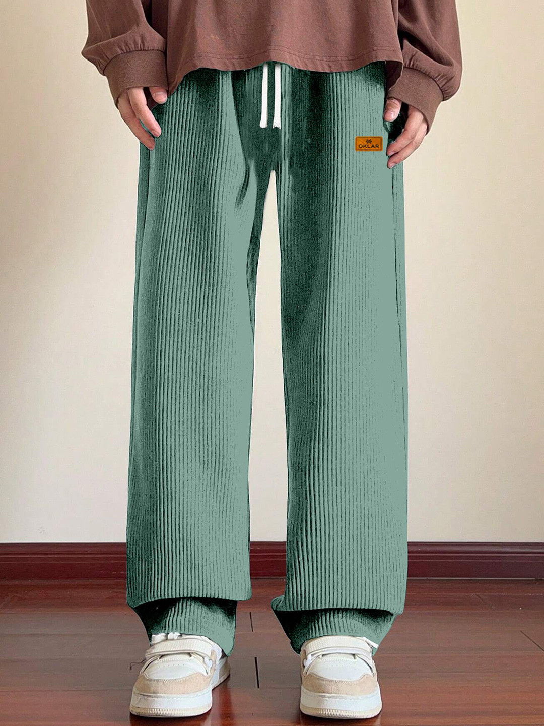 RAJOVATI Men Loose Fit Mid-Rise Trousers