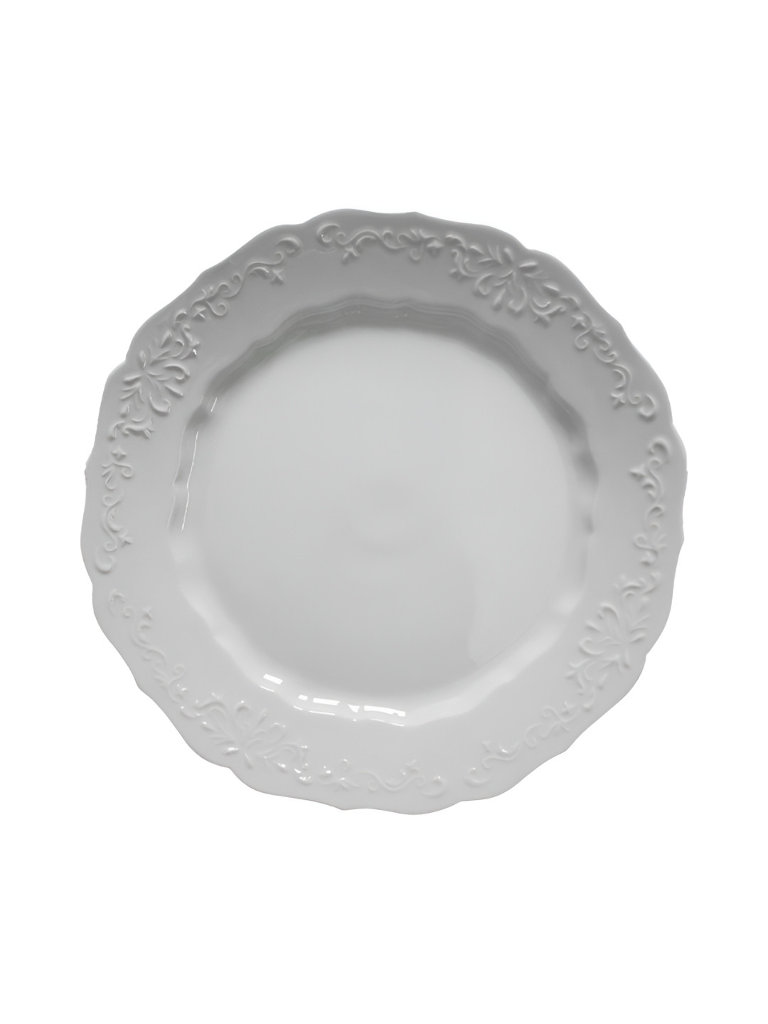 Christina Oliver 4Pcs White Textured Dinner Plates