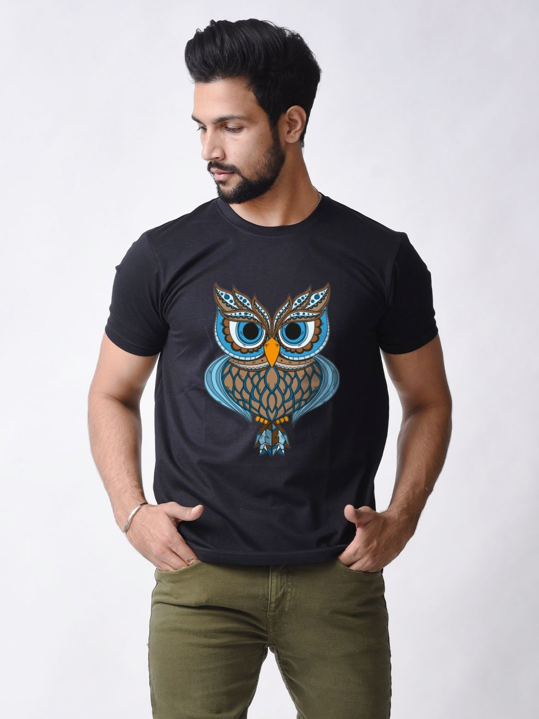Bloopers Store Men Graphic Printed Round Neck Cotton T-shirt