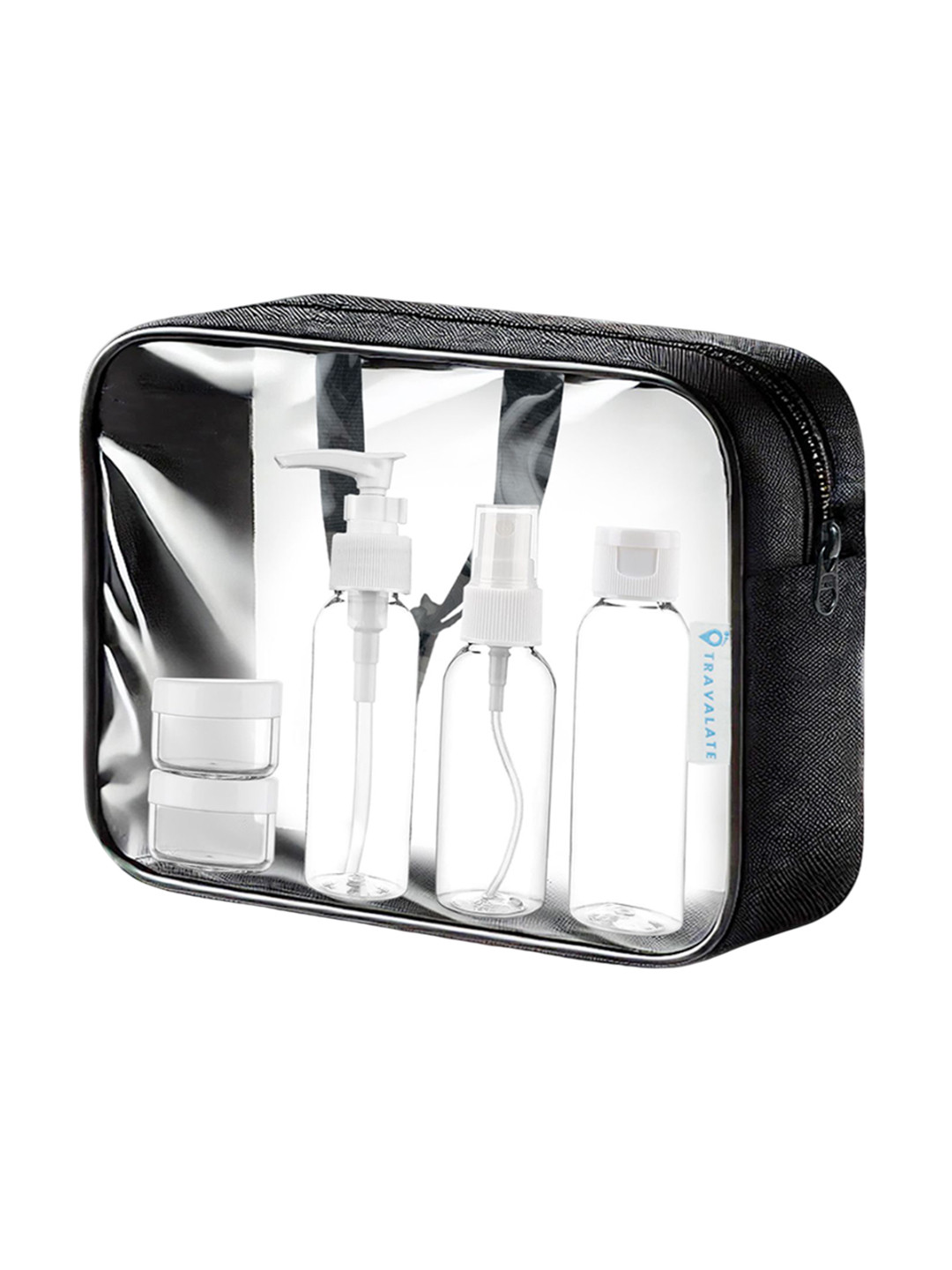 TRAVALATE Compact Transparent Toiletry Kit Travel Accessory
