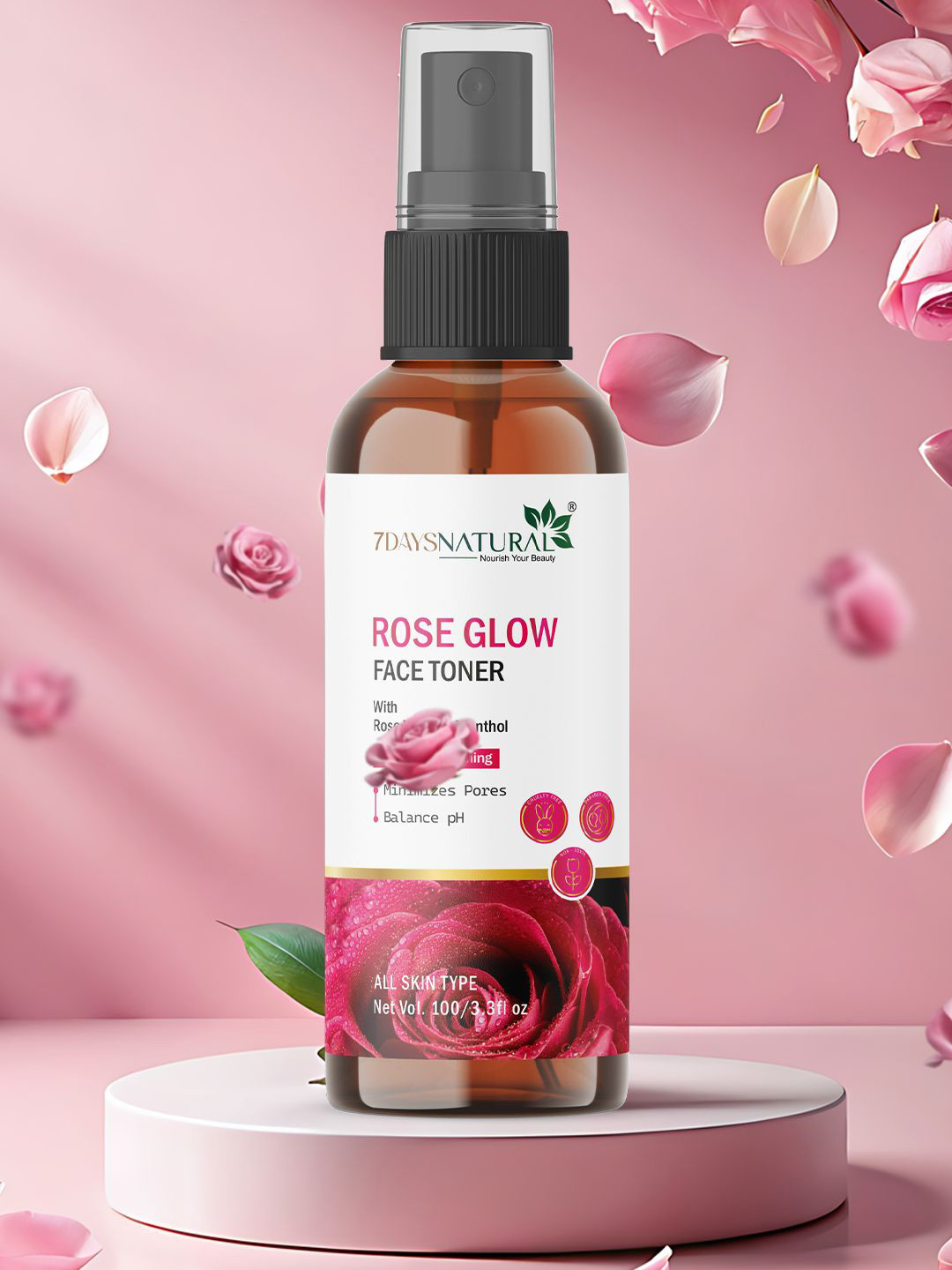 7DAYSNATURAL Rose Glow Face Natural Toner - 100 ml