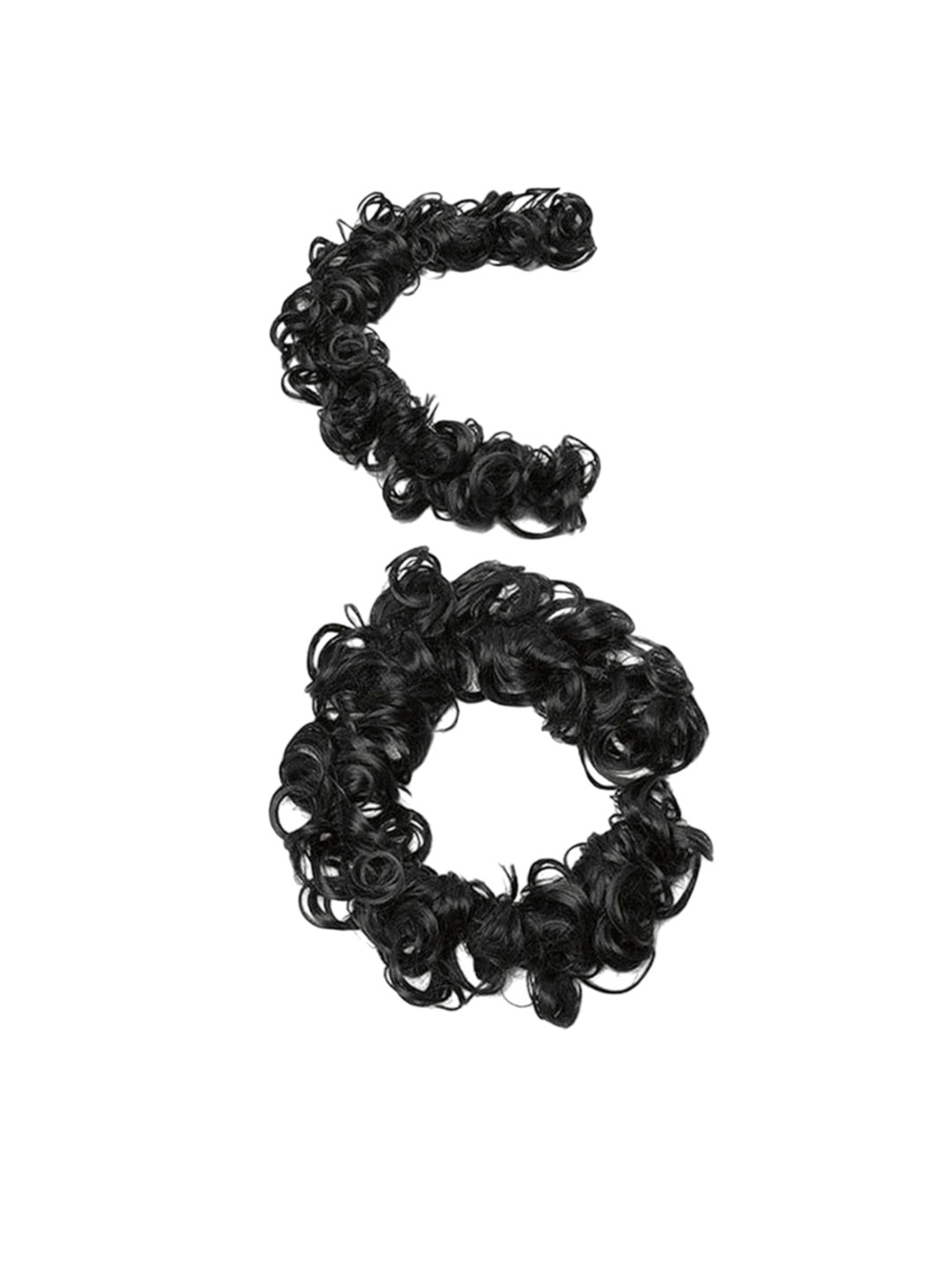 VIEWS Halo Curly Bun Premium Heat-Resistant Hair Extension - Black - 7 Inch