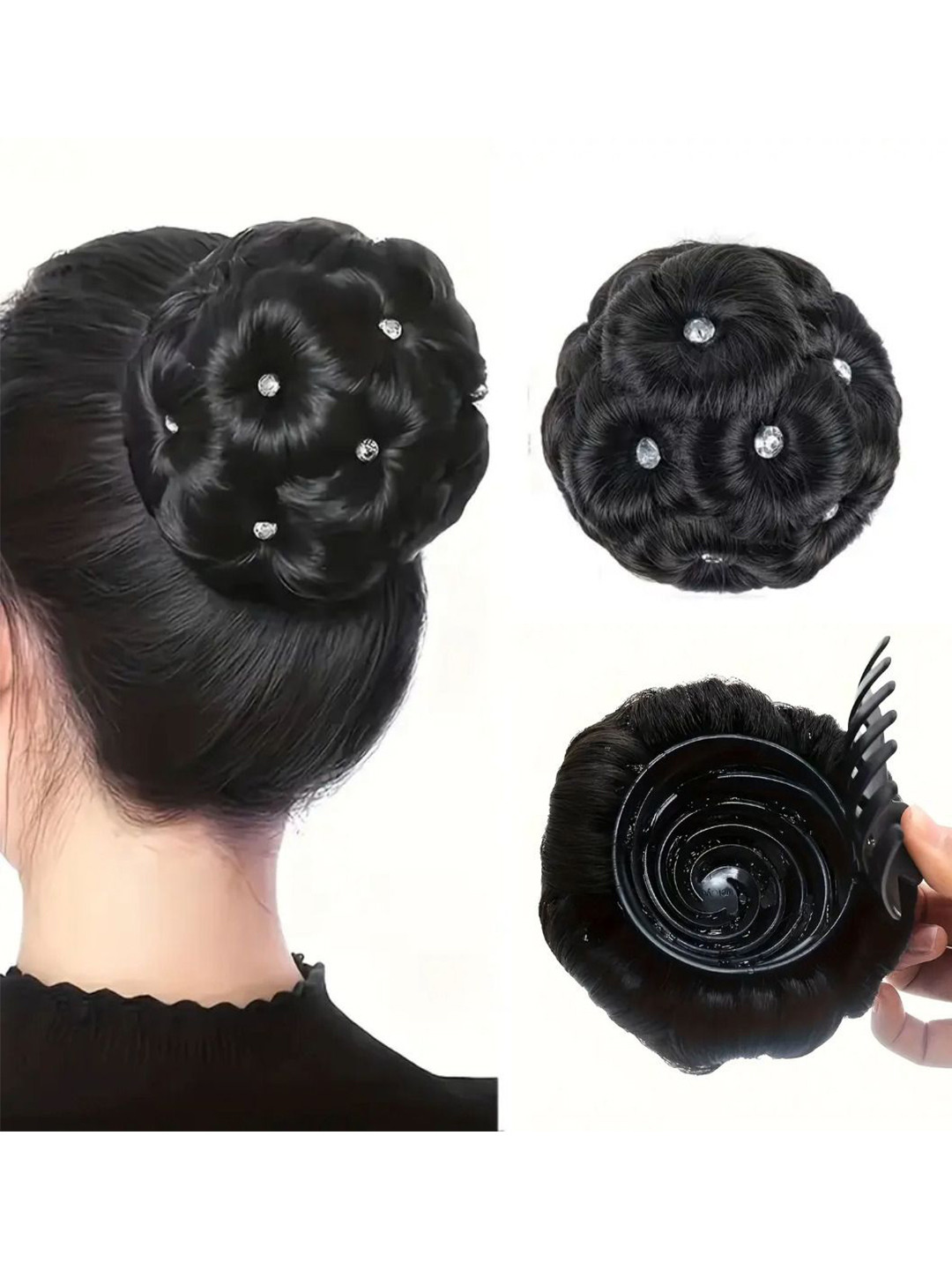 Blubby Women Hair Bun Fur Claw Clip