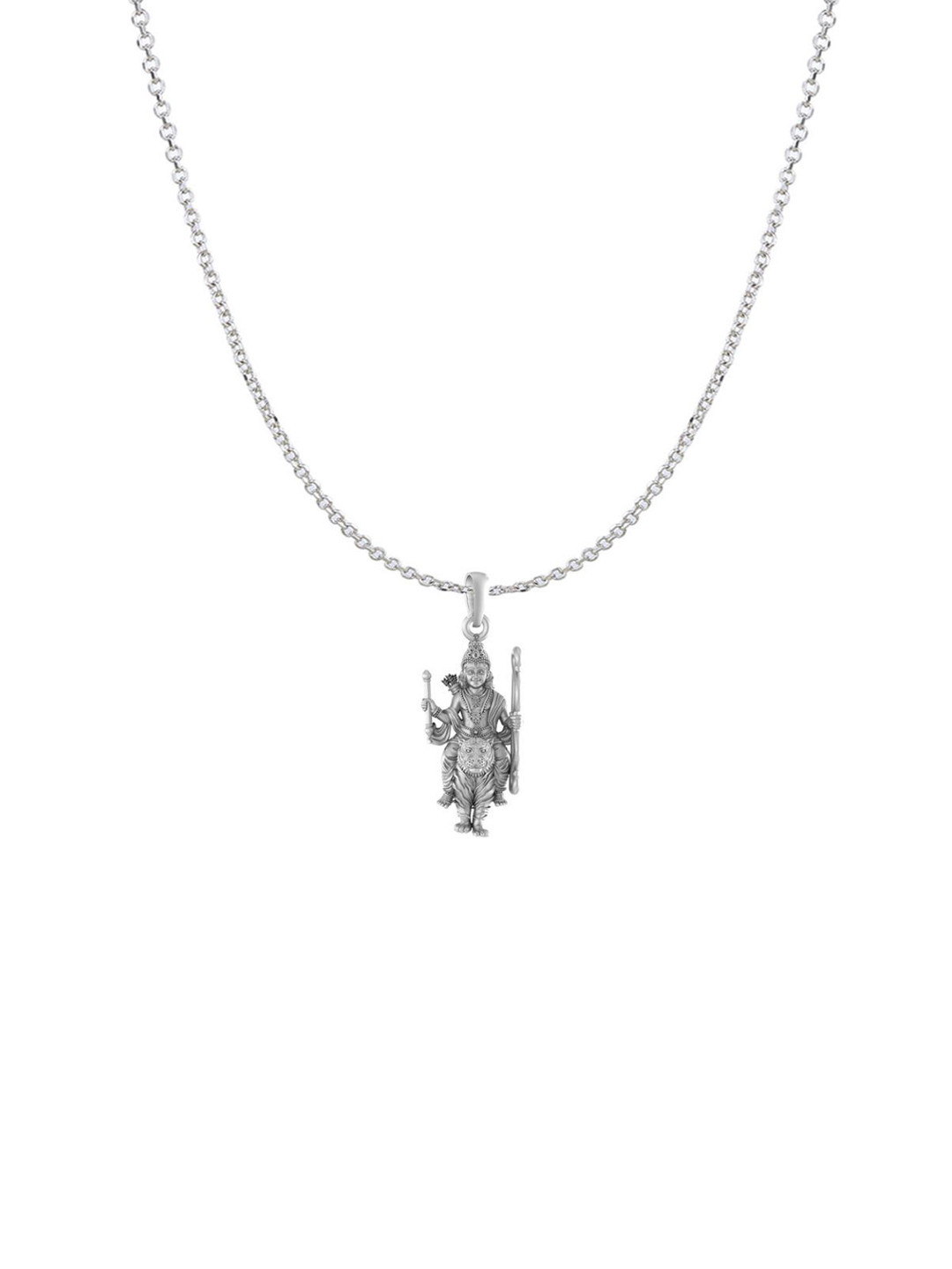 Metronaut 925 Sterling Silver Kartikey Pendant With Anchor Chain