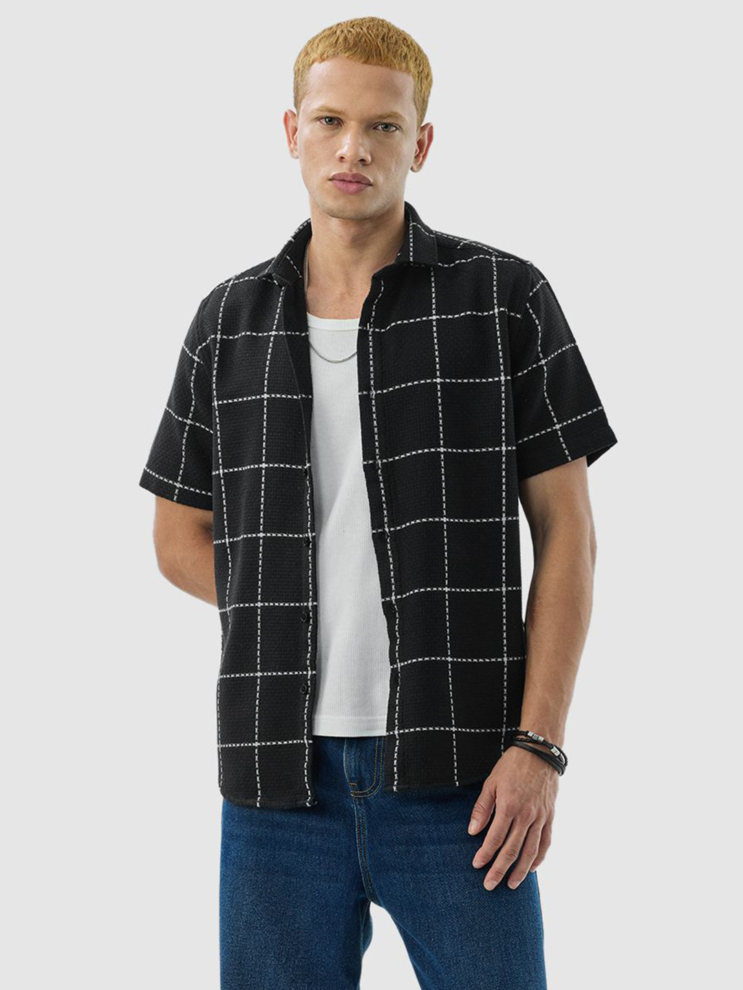 Snitch Men India Slim Fit Multi Striped Spread Collar Casual Shirt