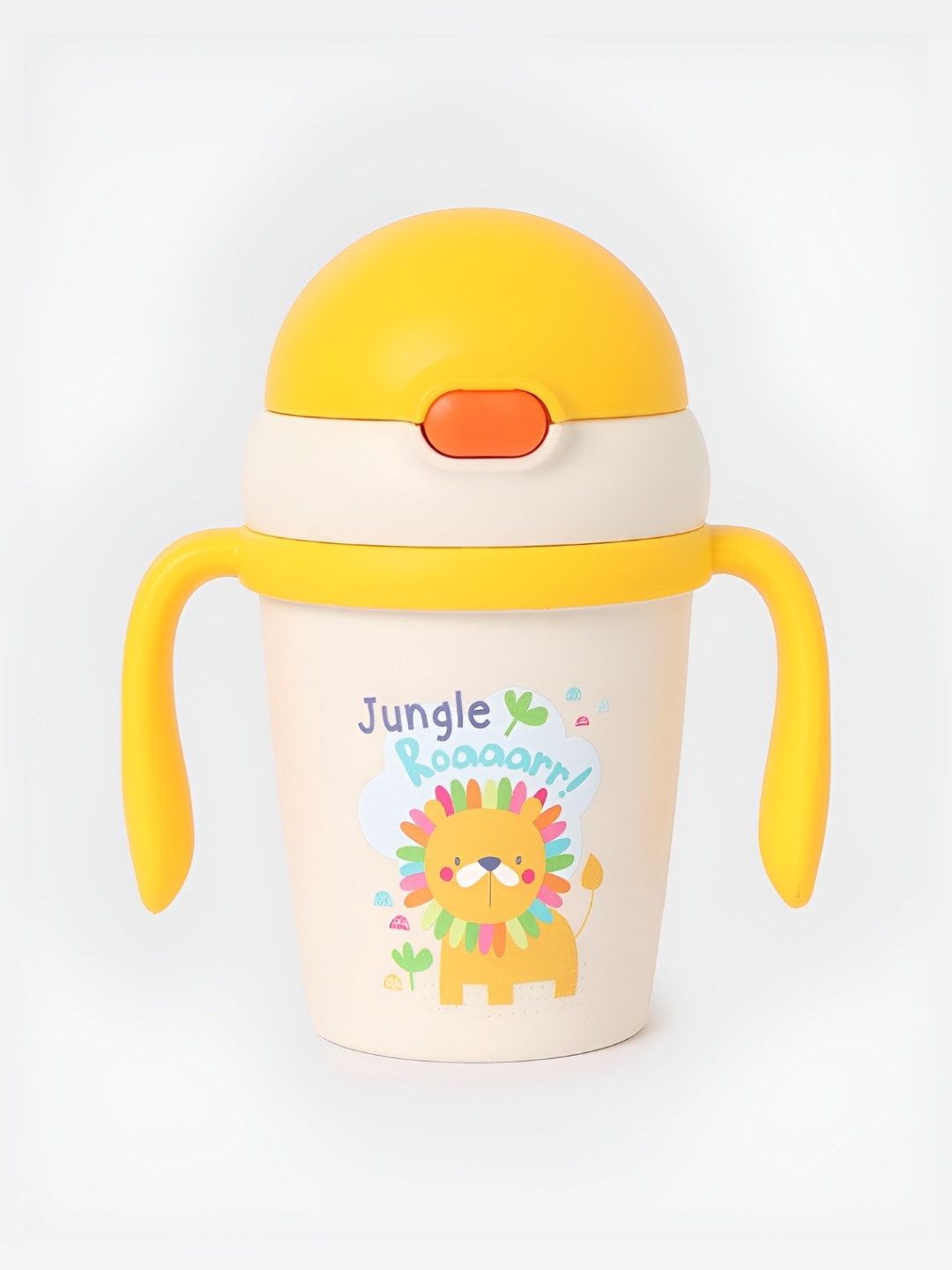 Juniors by Babyshop Cream & Yellow Easy to Clean Printed Glossy Cups And Mugs 250ML