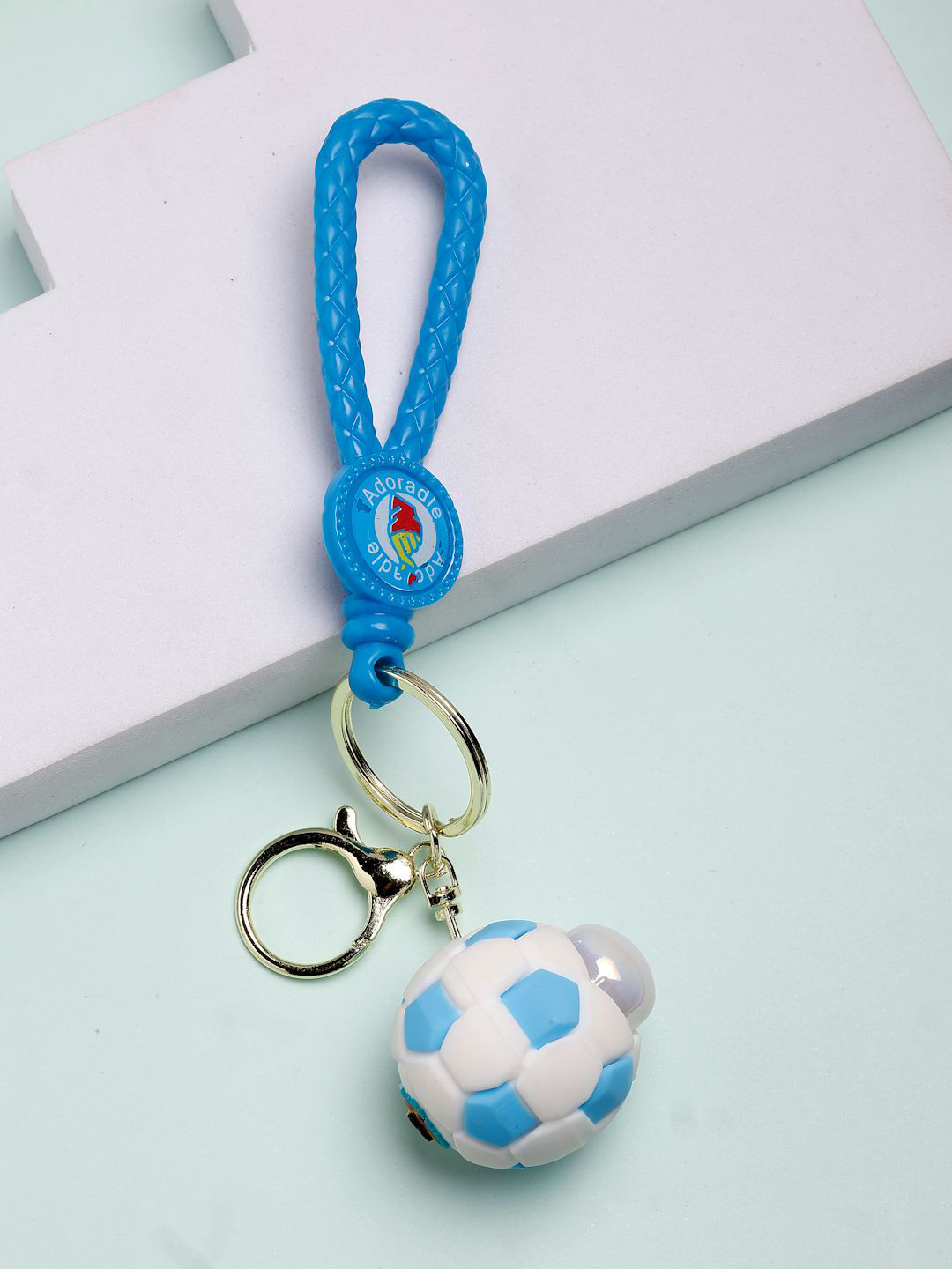 Shine N Sober Football Silicon Keychain