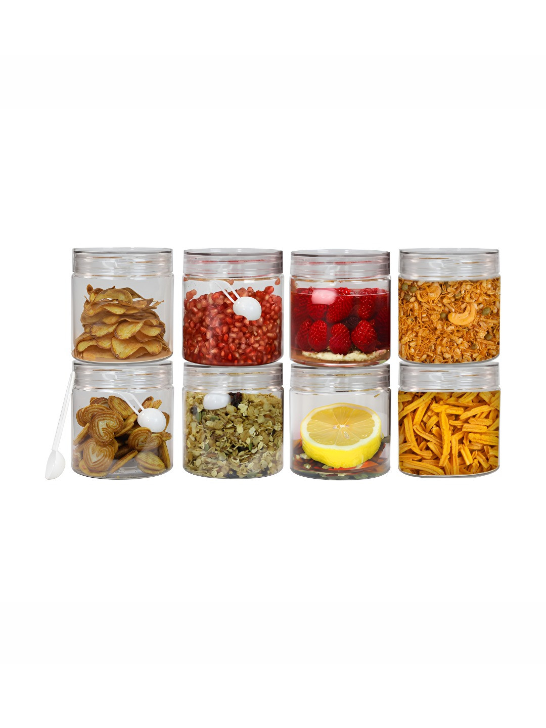 Pearlpet Transparent 8 Pieces Transparent Containers-750ml
