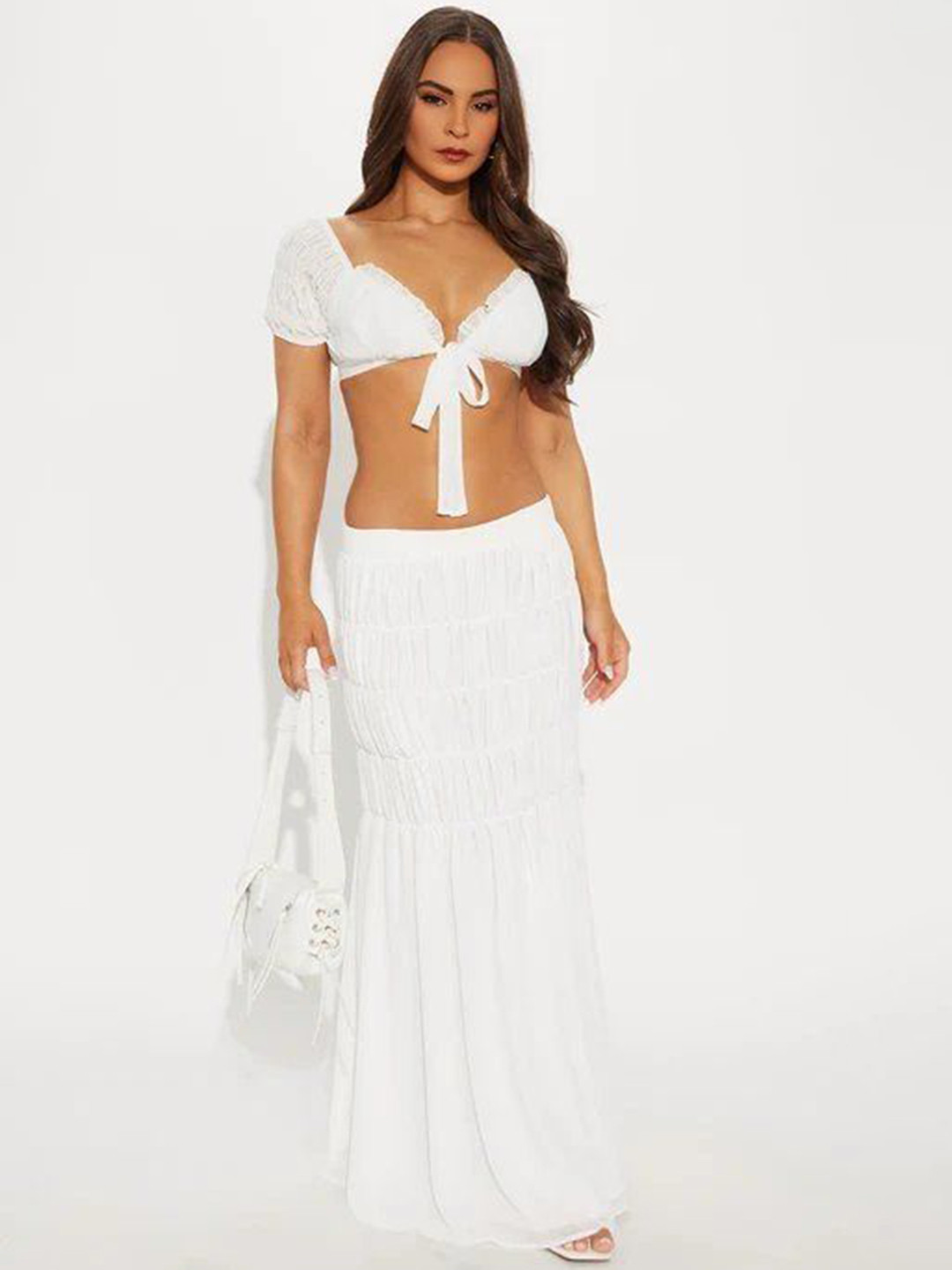 Bee Boe V Neck Top & Skirt Co-Ords