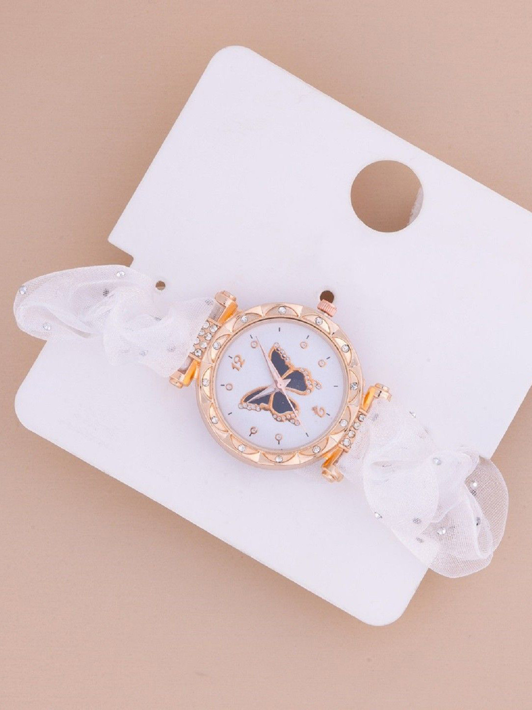 SZN Women Scrunchies Strap Dial & Straps Analogue Watch Zudi White