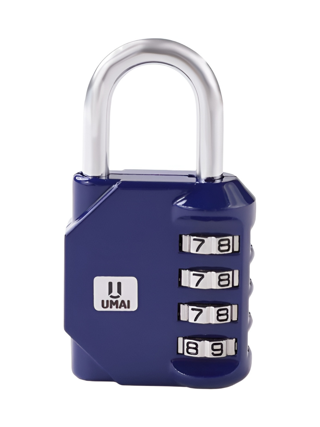 THE CLOWNFISH Blue 4-Digit Combination Zinc Alloy Lock Travel Portable Anti-Theft Lock