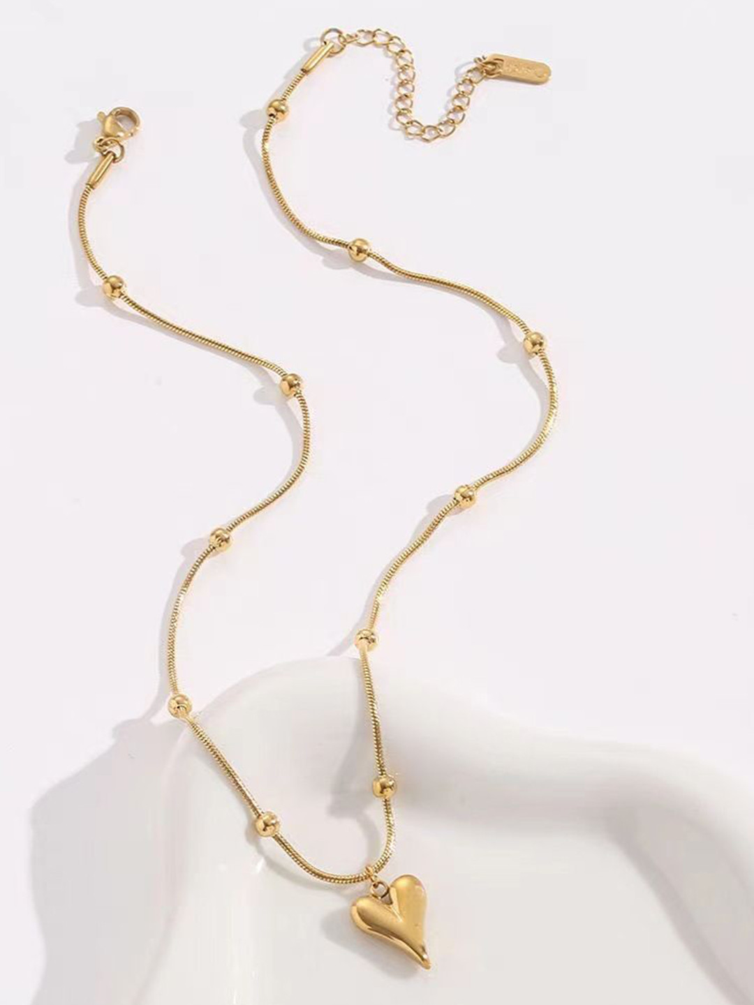 Aiza 18KT Gold Plated Love Pendant with chain