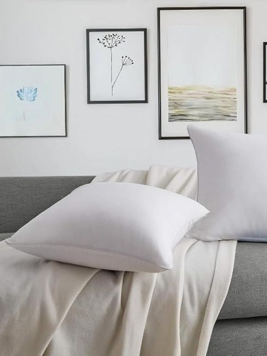 MORADO White Set Of 2 Square Shape Cushions