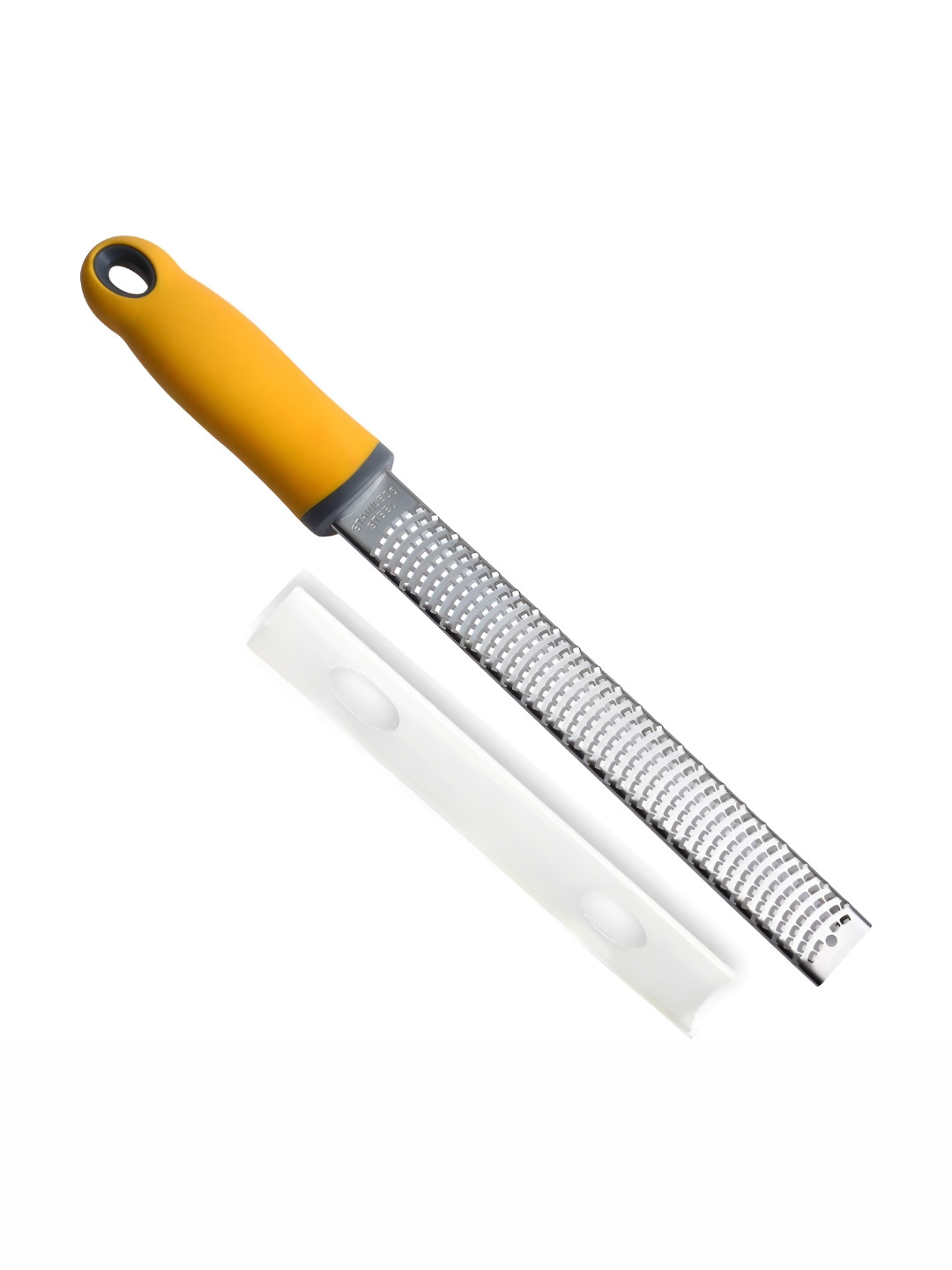 We3 Yellow Stainless Steel Non Slip Sturdy Long Zester & Cheese Grater