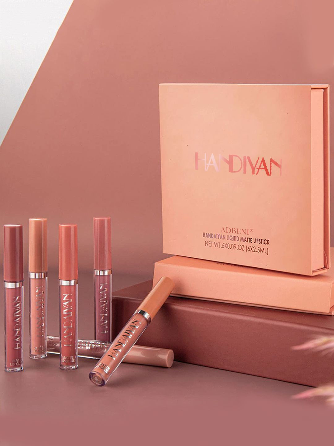 Adbeni Handiyan Set Of 6 Long Lasting Matte Liquid Lipstick - 2.5 ml Each - Shade A