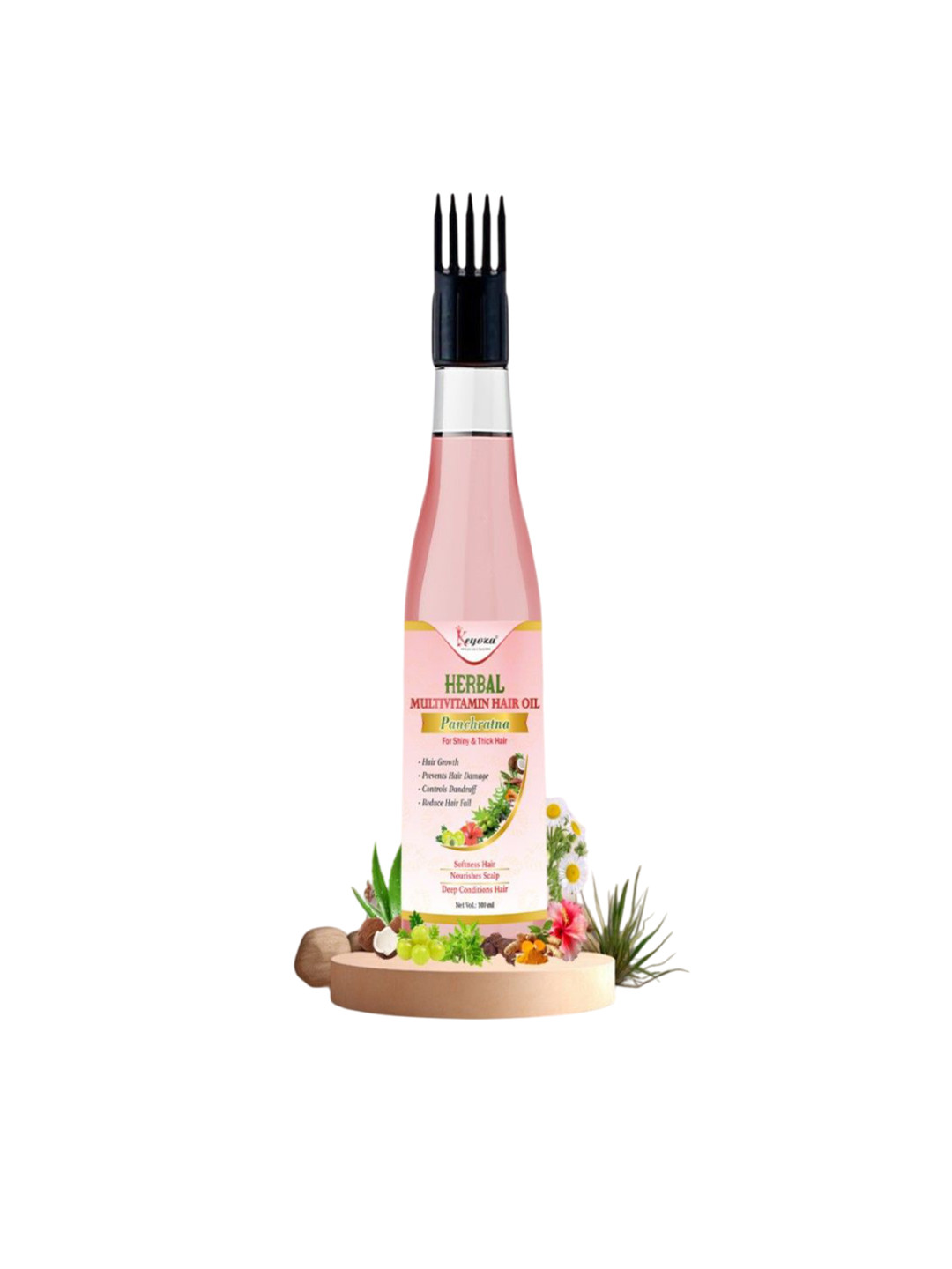 KEYOZA Herbal Multivitamin Panchratna Hair Oil With Aloevera For Hair Growth - 100 ml