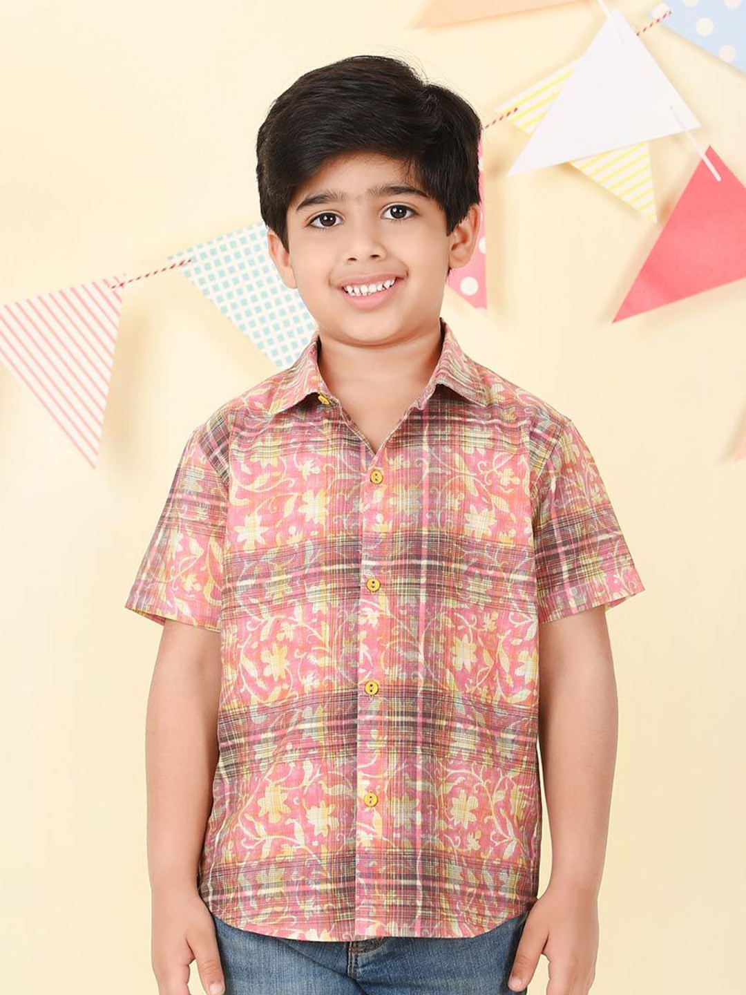Fabindia Boys Printed Casual Shirt