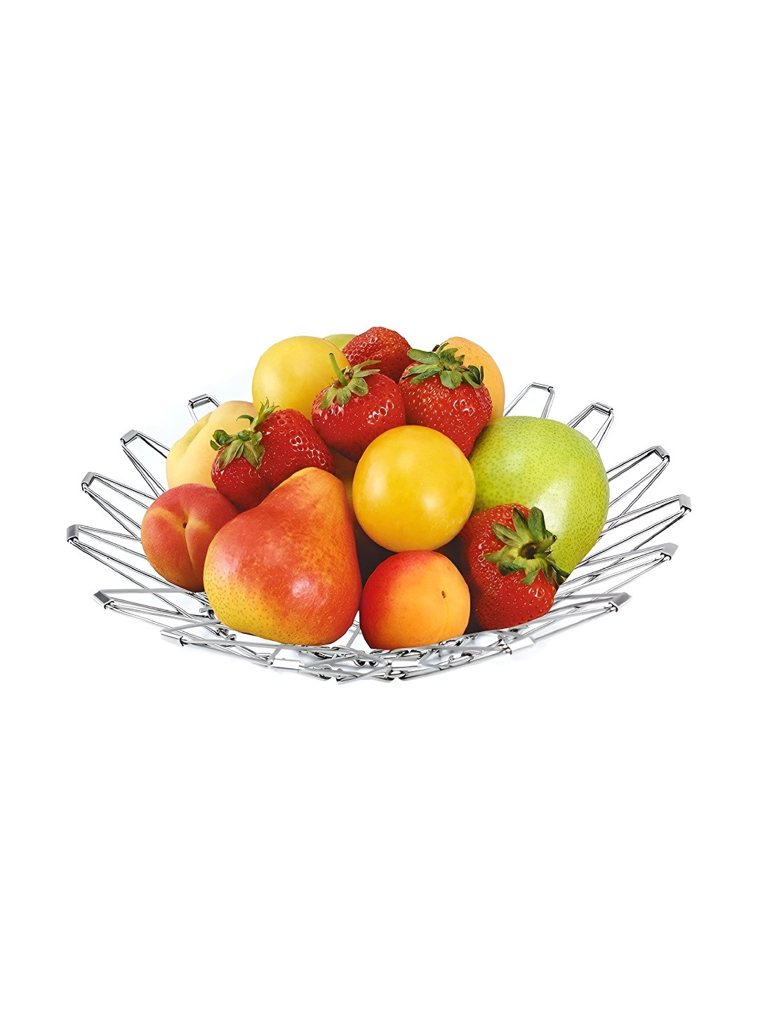 We3 Silver-Toned Stainless Steel Easy To Clean Core Fruit & Vegetable Basket
