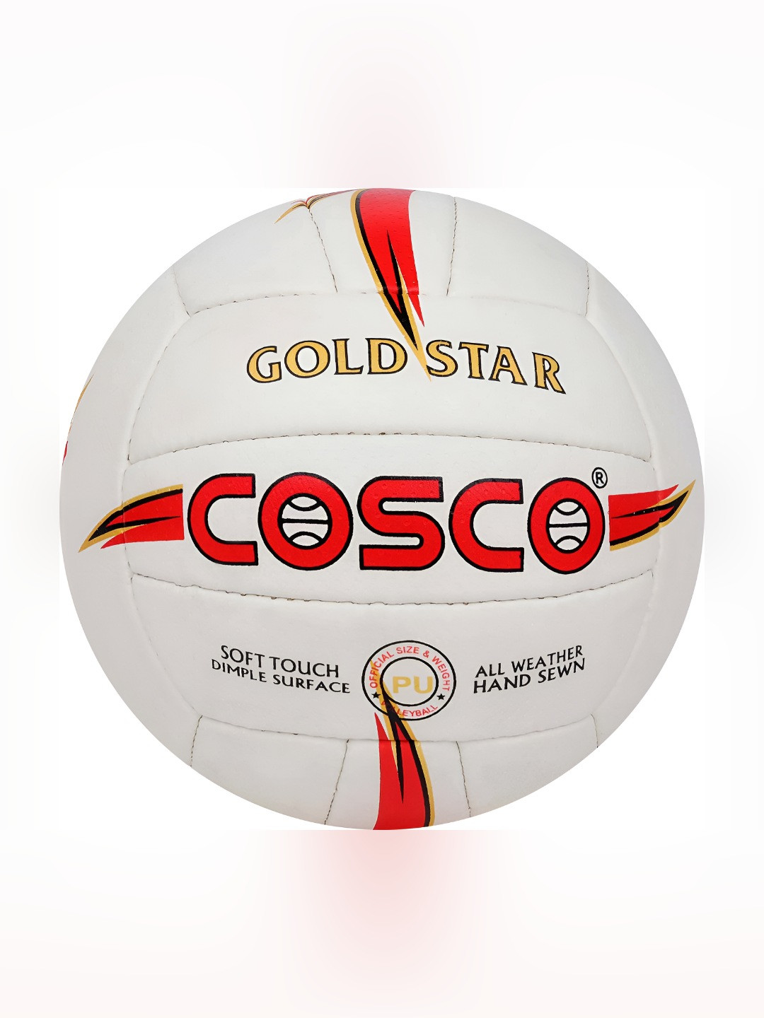 COSCO Hand Stitched Smooth Gold Star Volley Ball