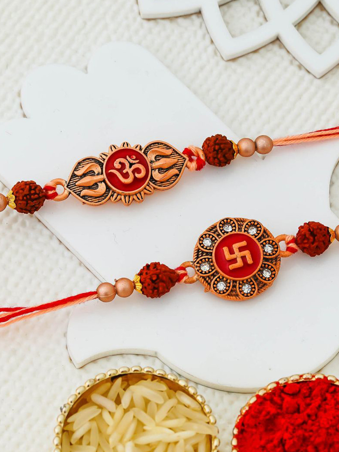 eCraftIndia Set of 2 Brother Rakhi