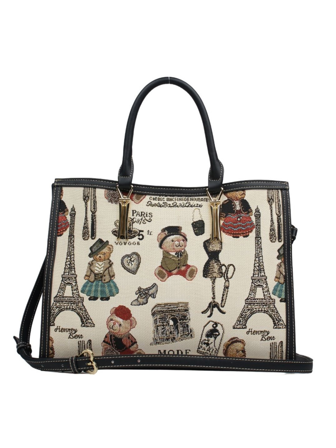 Henney Bear Women Graphic Printed Shopper Tote Bag