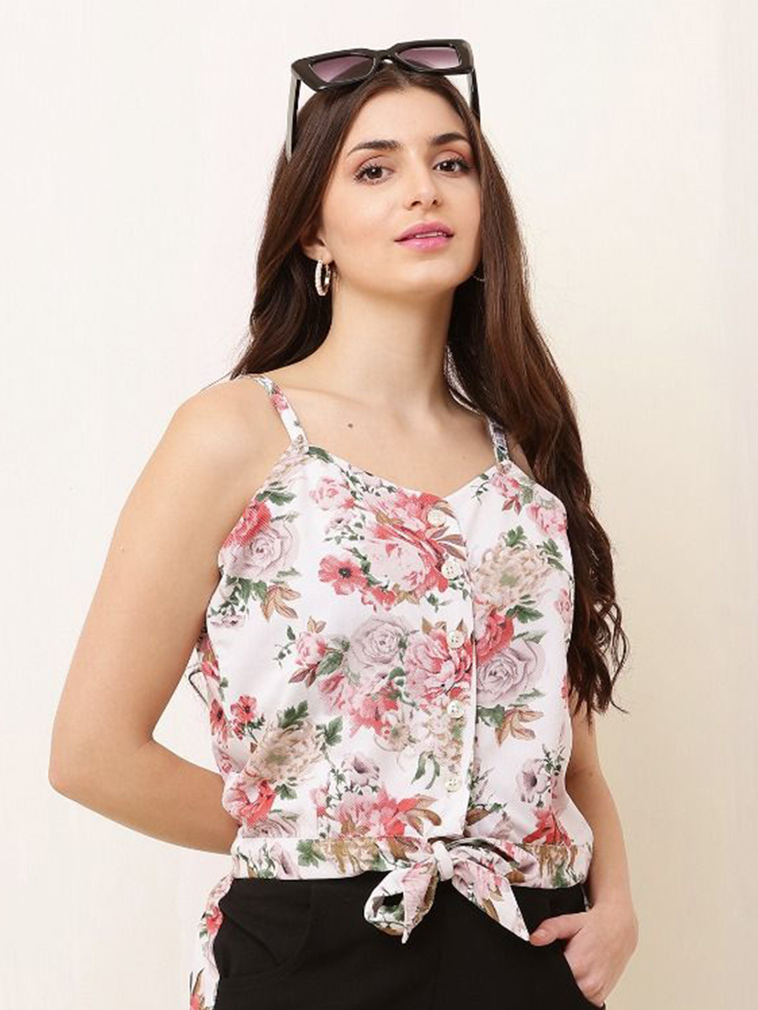 Moda Rapido Floral Printed Cotton Crop Top