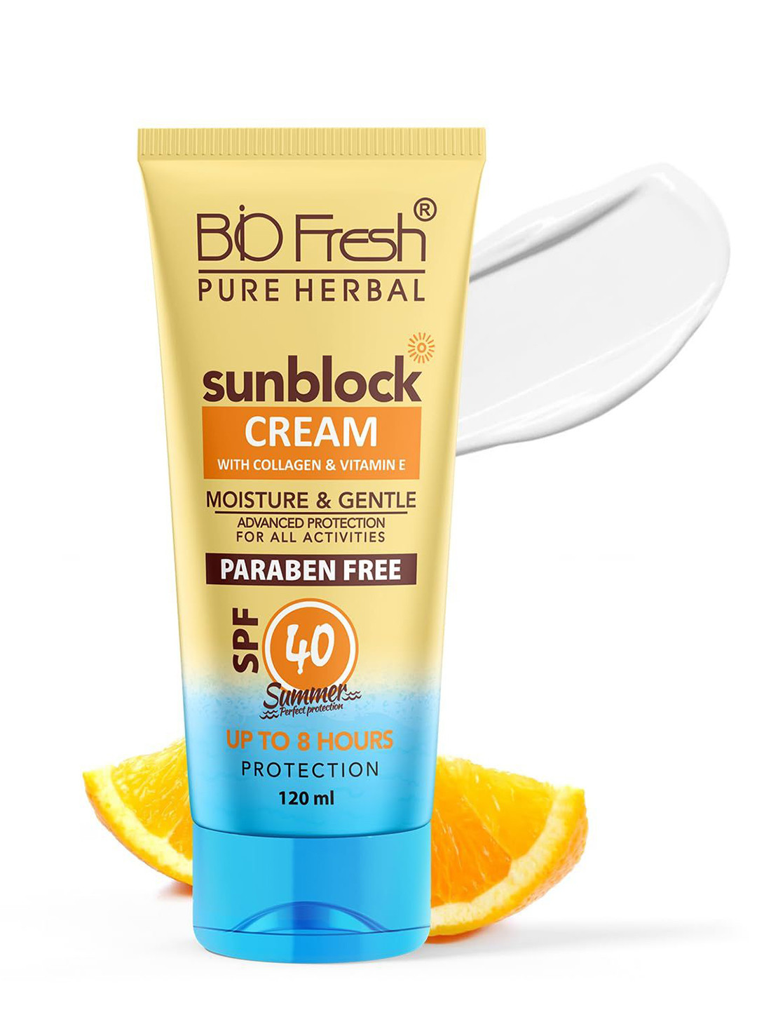 BIOFRESH SPF 40 Sunblock Cream With Collagen & Vitamin E - 120 ml