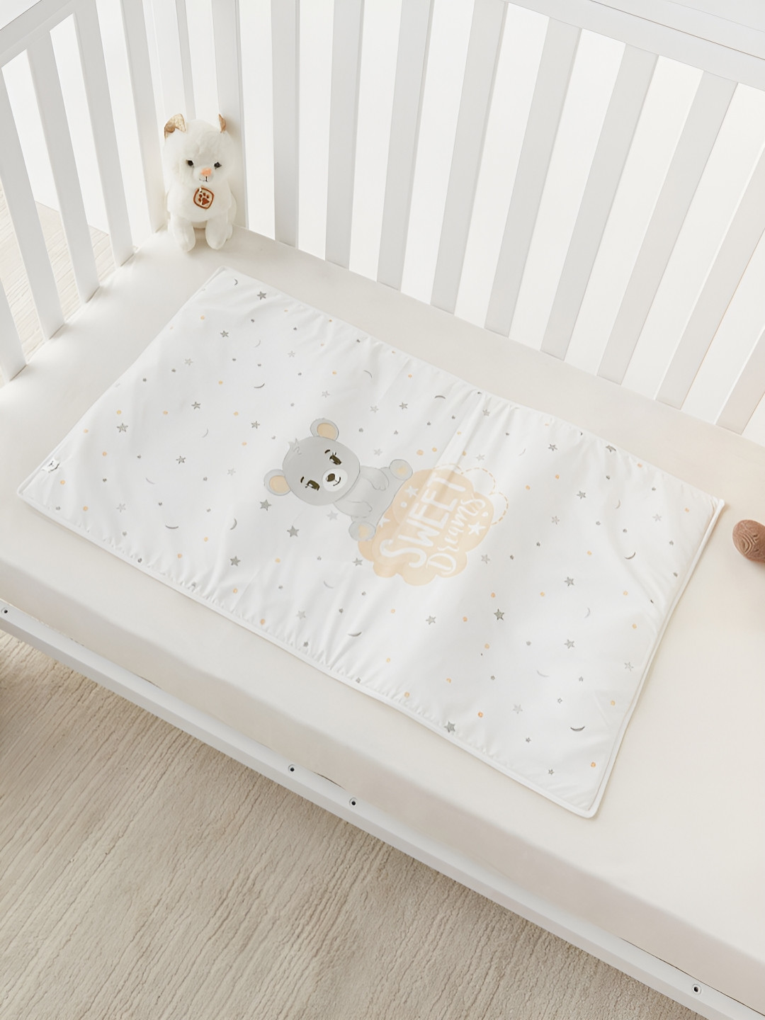 Juniors by Babyshop Grey Cotton Water Resistant Mattress Protector