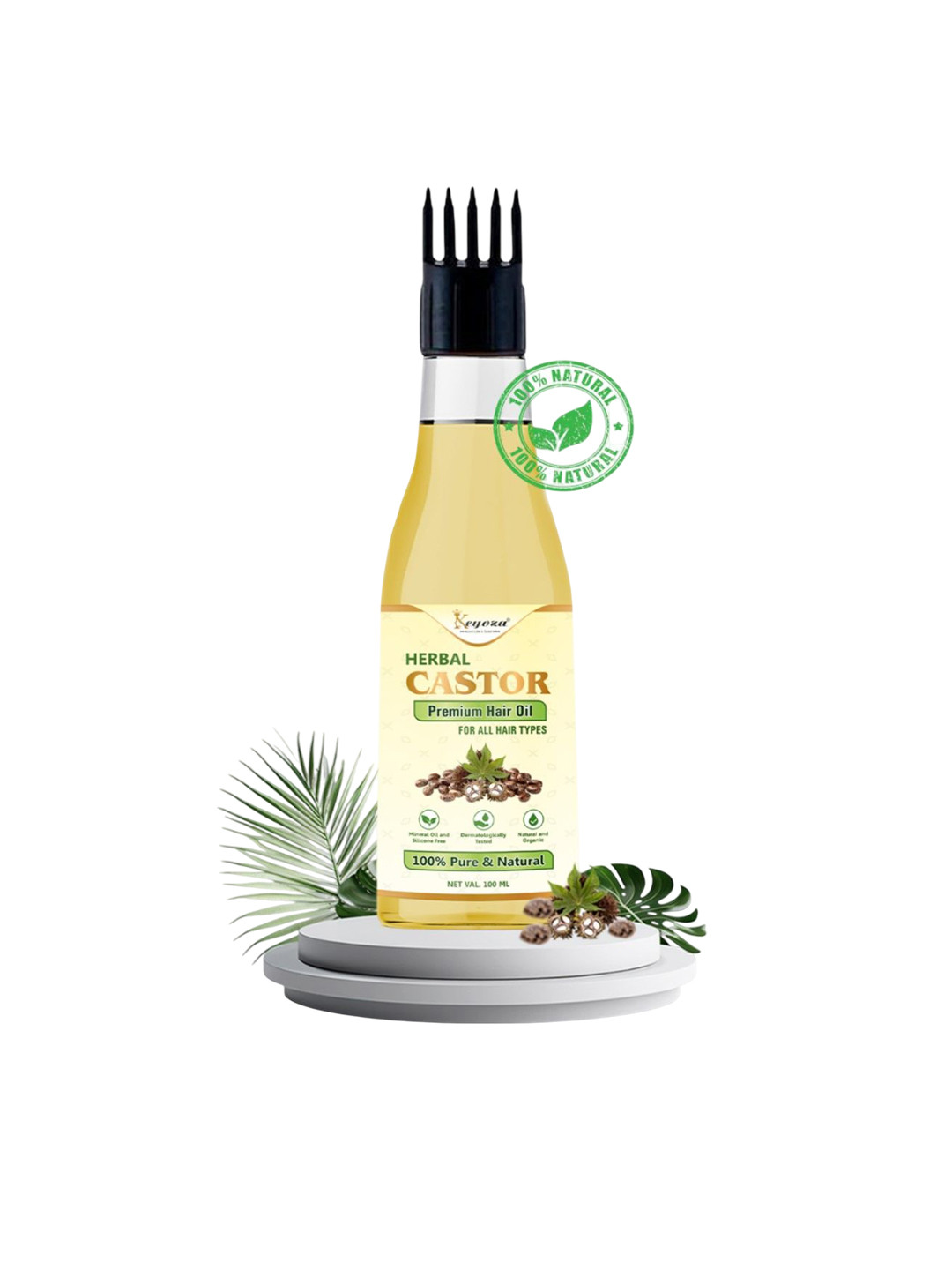 KEYOZA Castor Onion Hair Oil For Dandruff- 100 ml