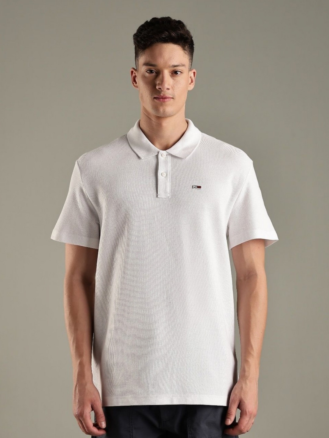 Tommy Hilfiger Europe Collection Brand Logo Printed Pure Cotton Relaxed Fit T-Shirt