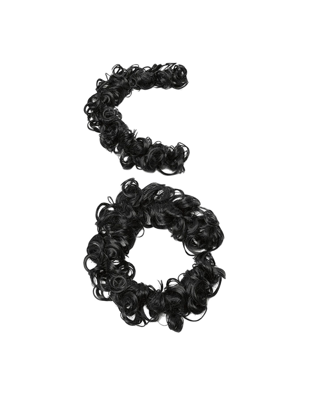VIEWS Curly Halo Bun Premium Heat-Resistant Hair Extension - Black - 7 Inch