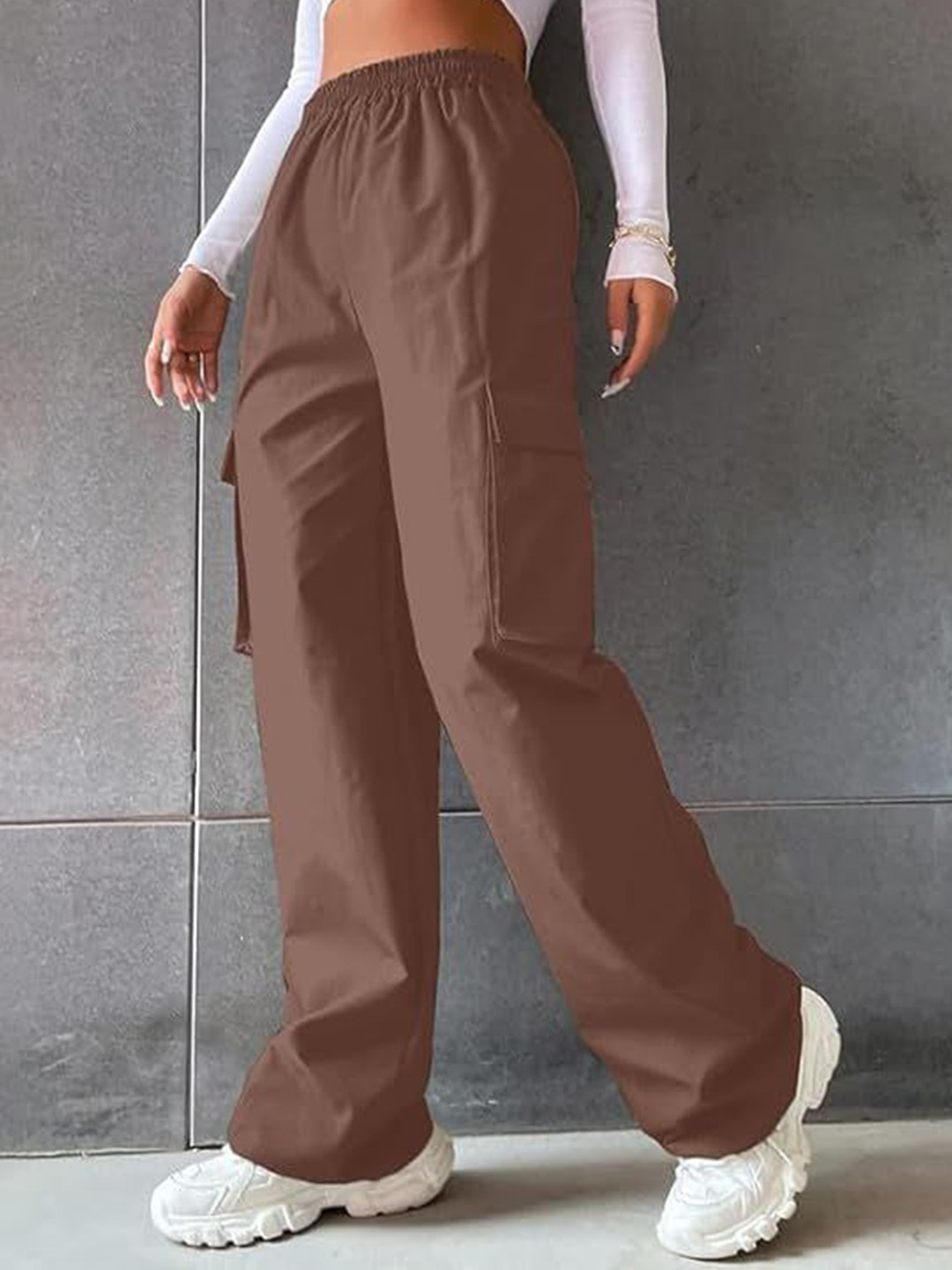 DIGITAL SHOPEE Women Loose Fit Cargos Trousers