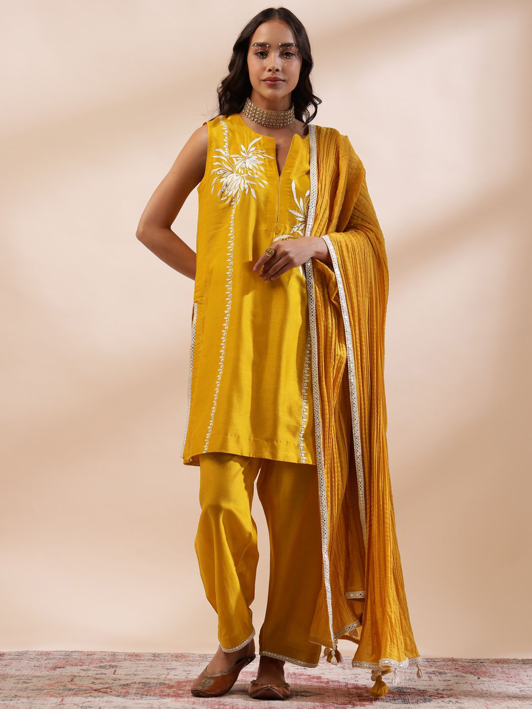 Kyra Women Floral Printed Kurta with Trouser & Dupatta