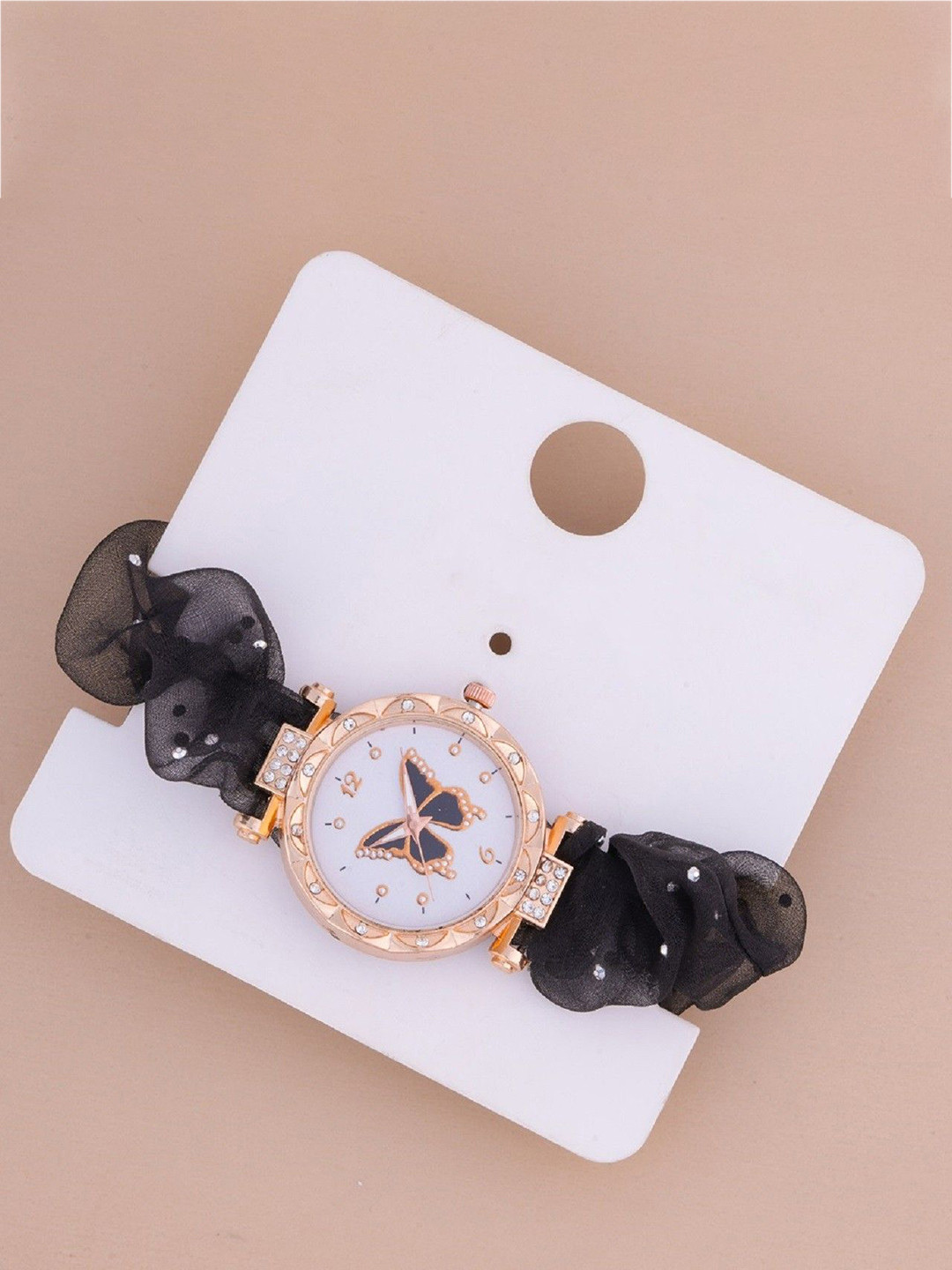 SZN Women Dial & Scrunchies strap Analogue Watch Zudi Black