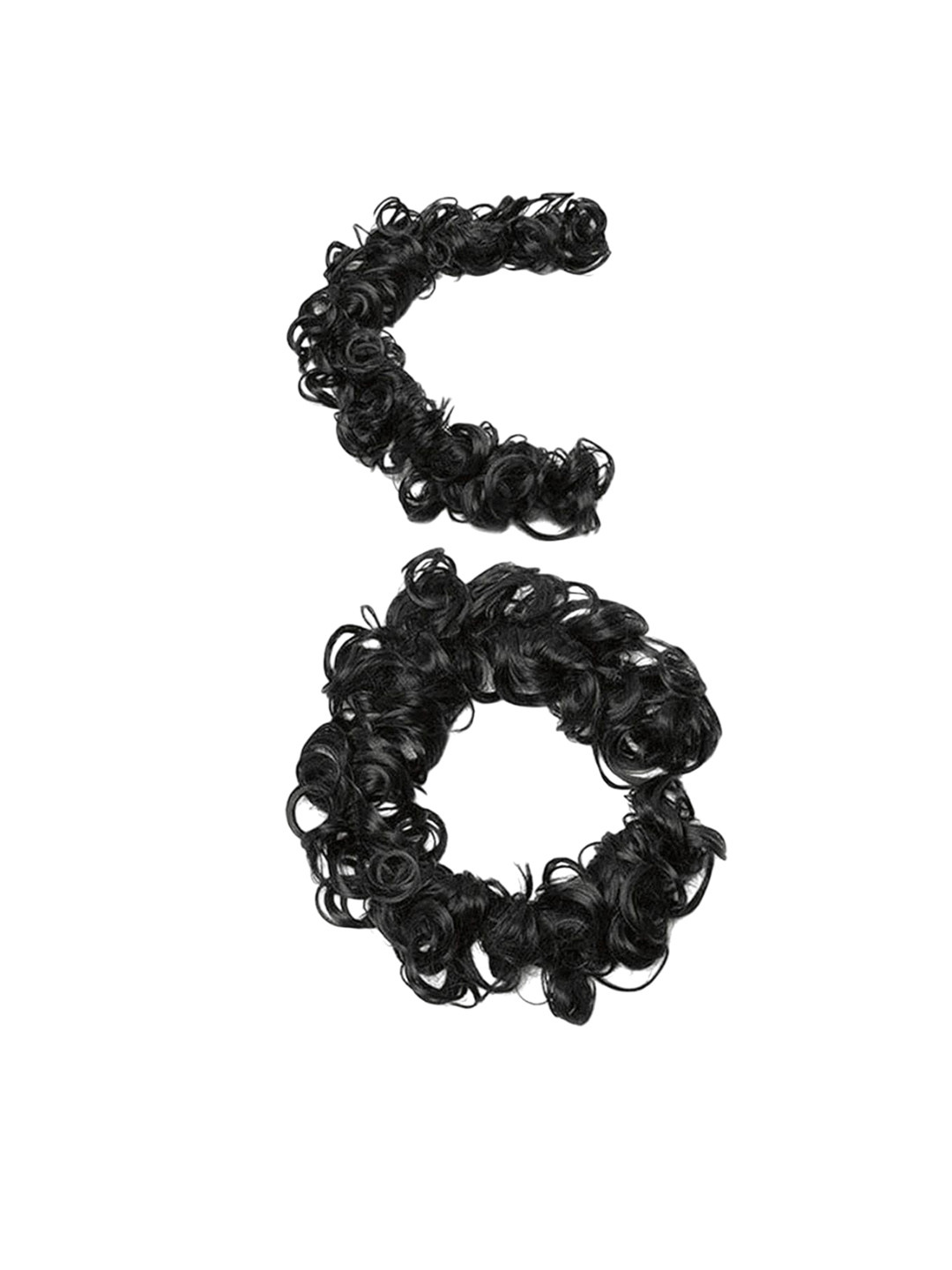 VIEWS Curly Halo Bun Premium Heat-Resistant Hair Extension - Black - 7 Inch