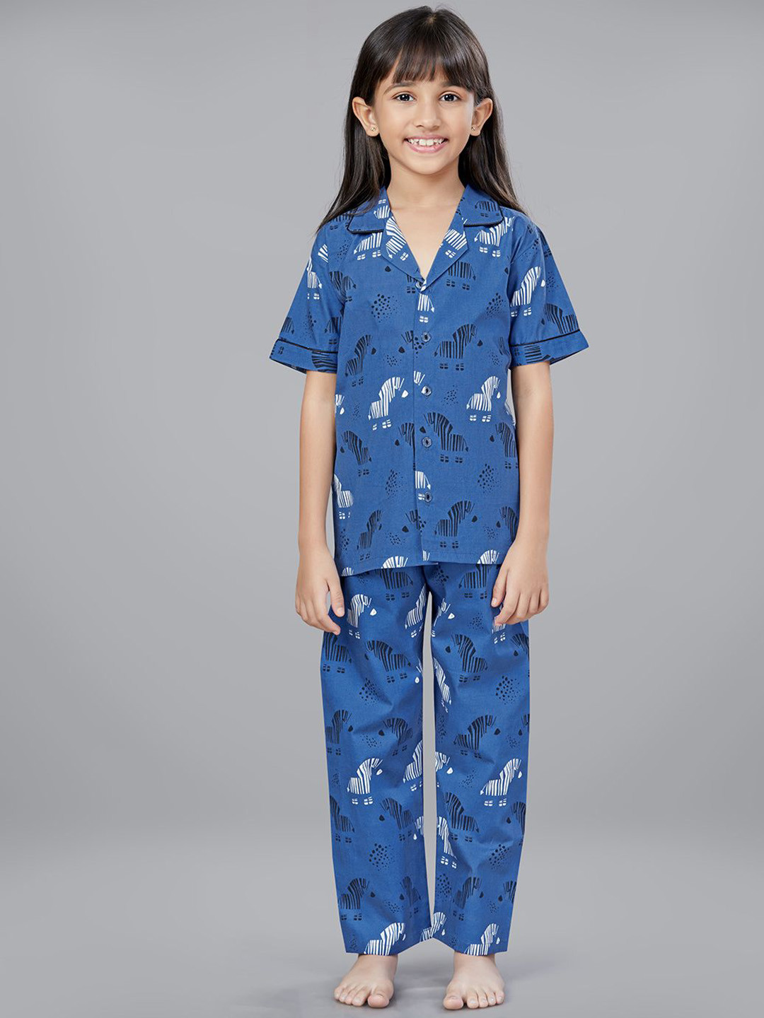 Sand Dune Kids Printed Pure Cotton Night suit
