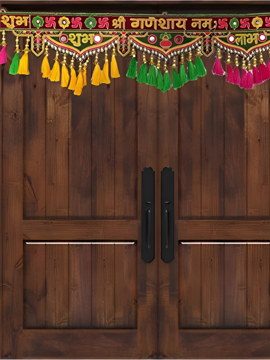 Aura Yellow & Green Embellished Hanging Toran